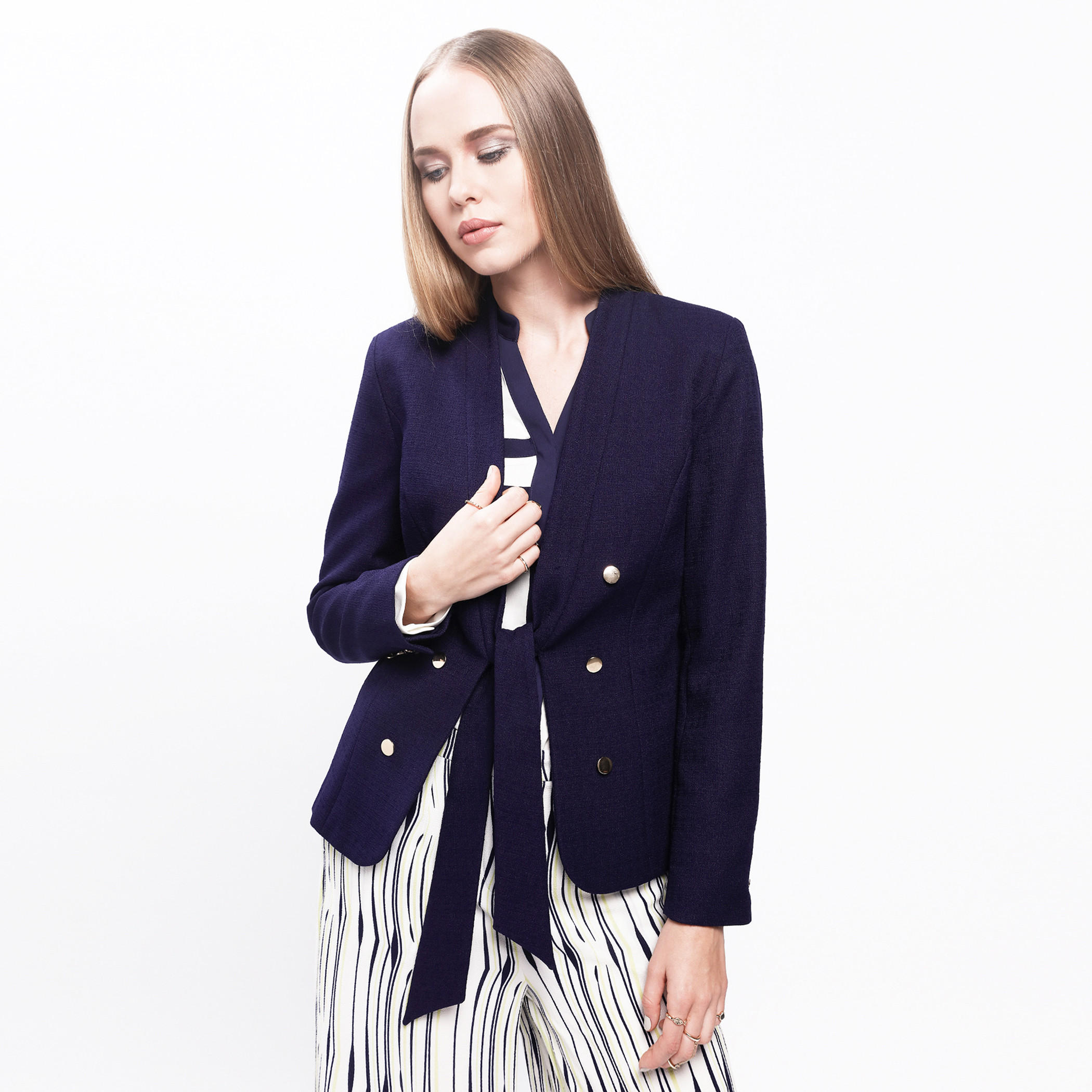 Long Sleeves Blazer with Button Detail and Tie-Up Front-women-clothing-coatsandjackets-blazers-image-5