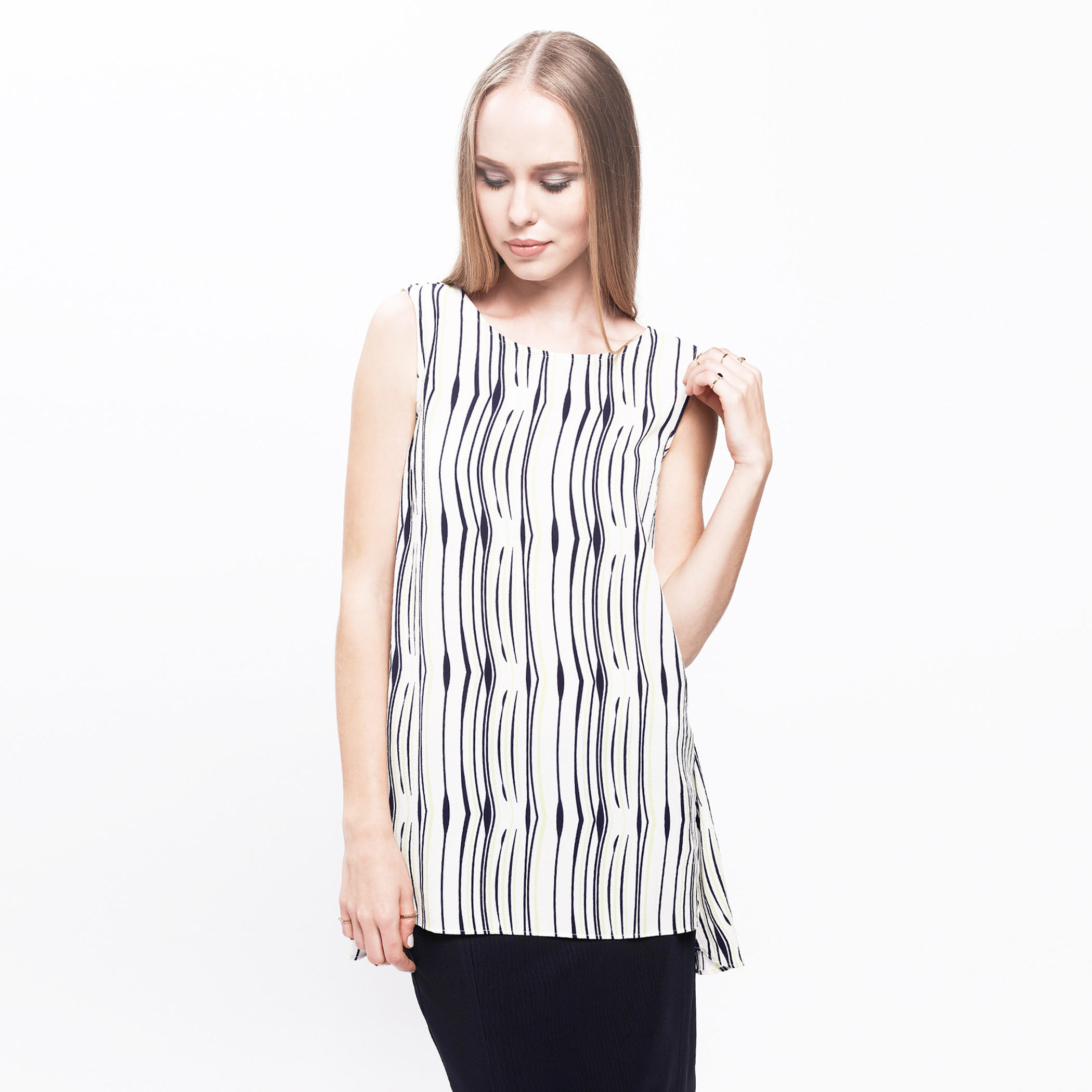 Printed Sleeveless Top with Buckle Back-women-clothing-shirtsandblouses-blouses-image-1