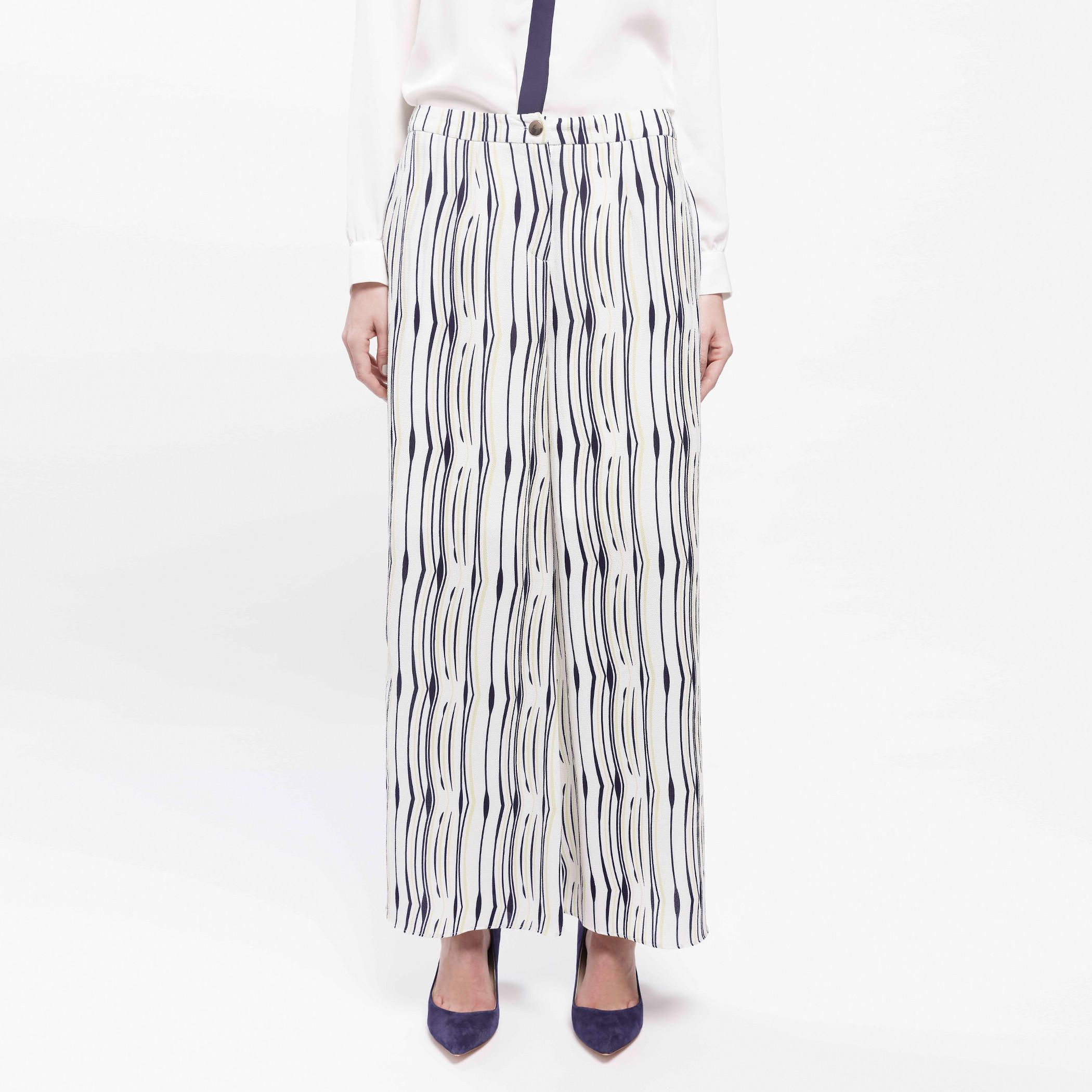 Printed Trousers with Side Slits-women-clothing-bottoms-trousers-image-1