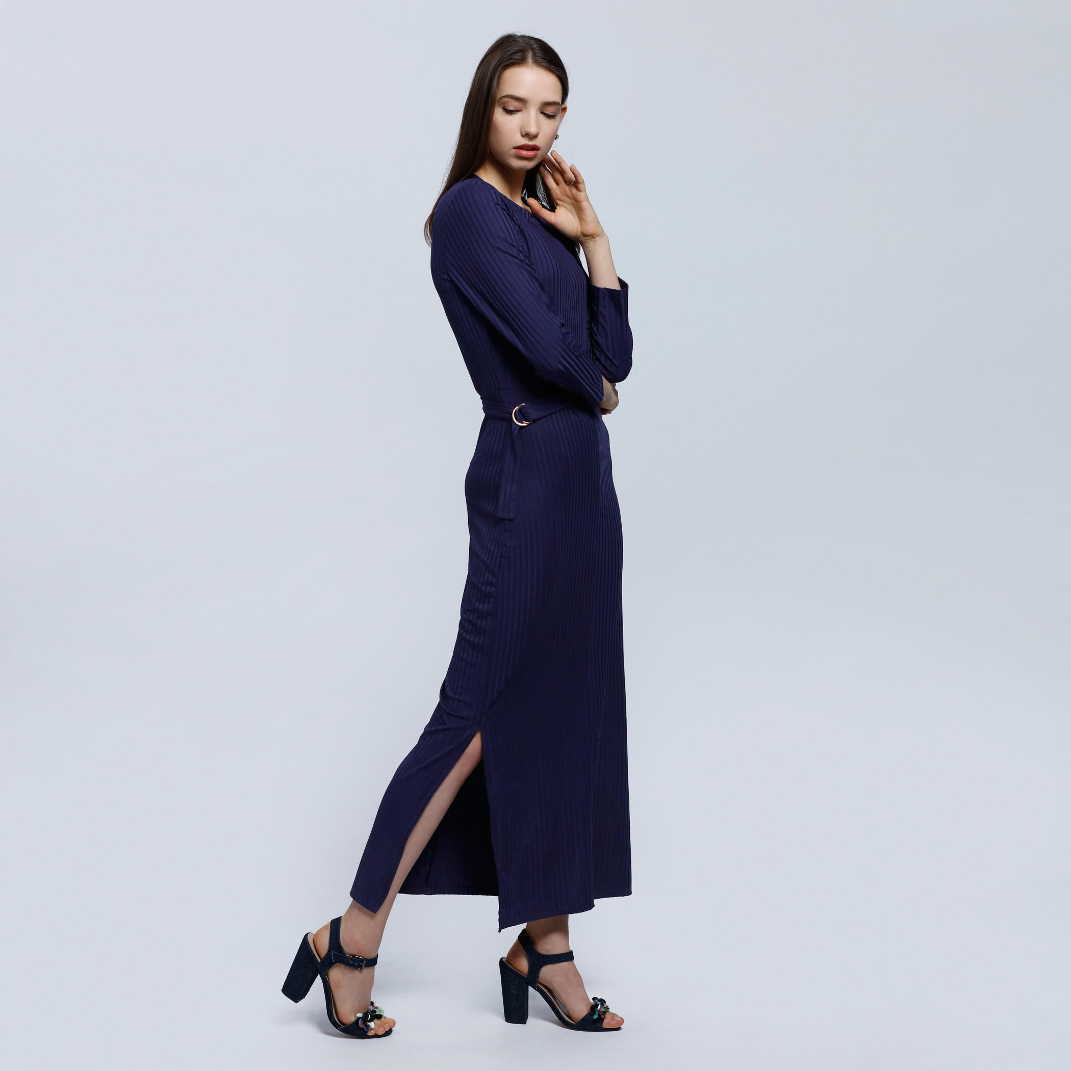 Maxi Dress with 3/4 Sleeves-women-clothing-dresses-image-3