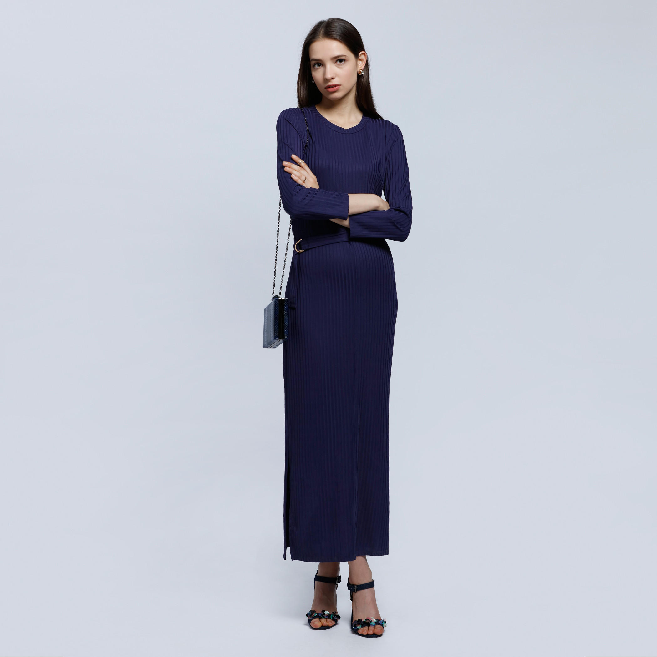 Maxi Dress with 3/4 Sleeves-women-clothing-dresses-image-5