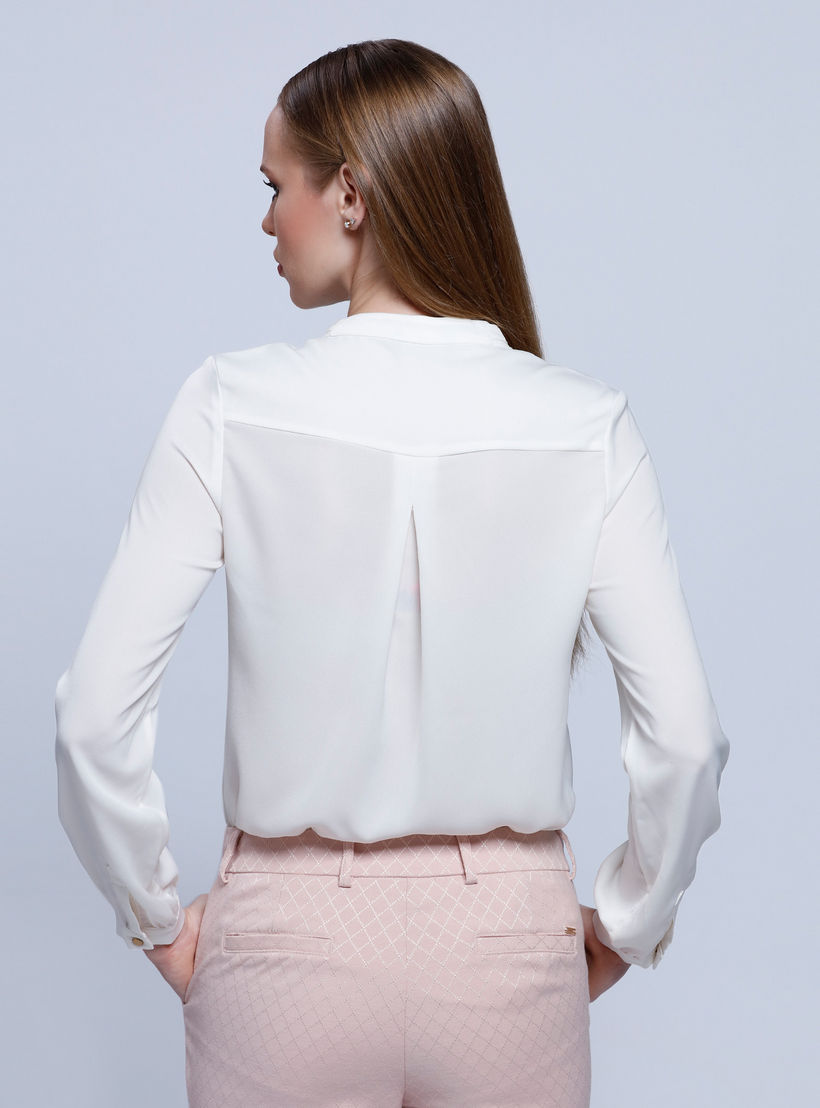 Long Sleeves Shirt with Mandarin Collar-women-clothing-shirtsandblouses-blouses-image-2