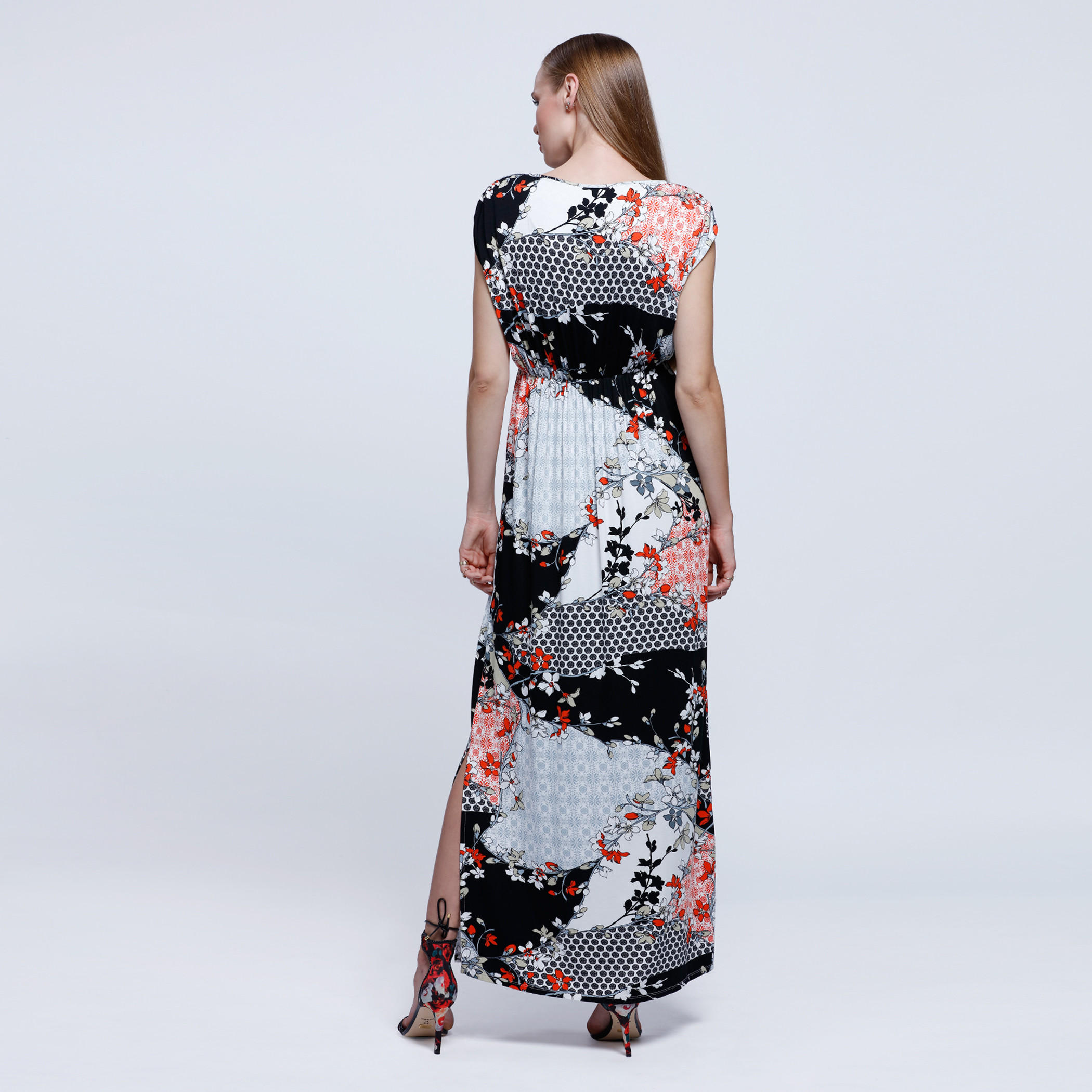 Cap Sleeve Printed Knitted Maxi Dress-women-clothing-dresses-image-3