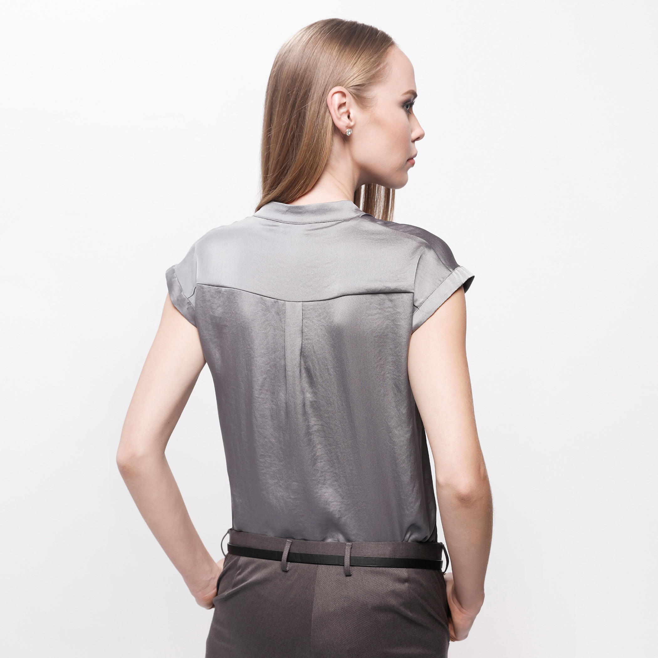 Cap Sleeves Top with Button Detail-women-clothing-shirtsandblouses-blouses-image-2