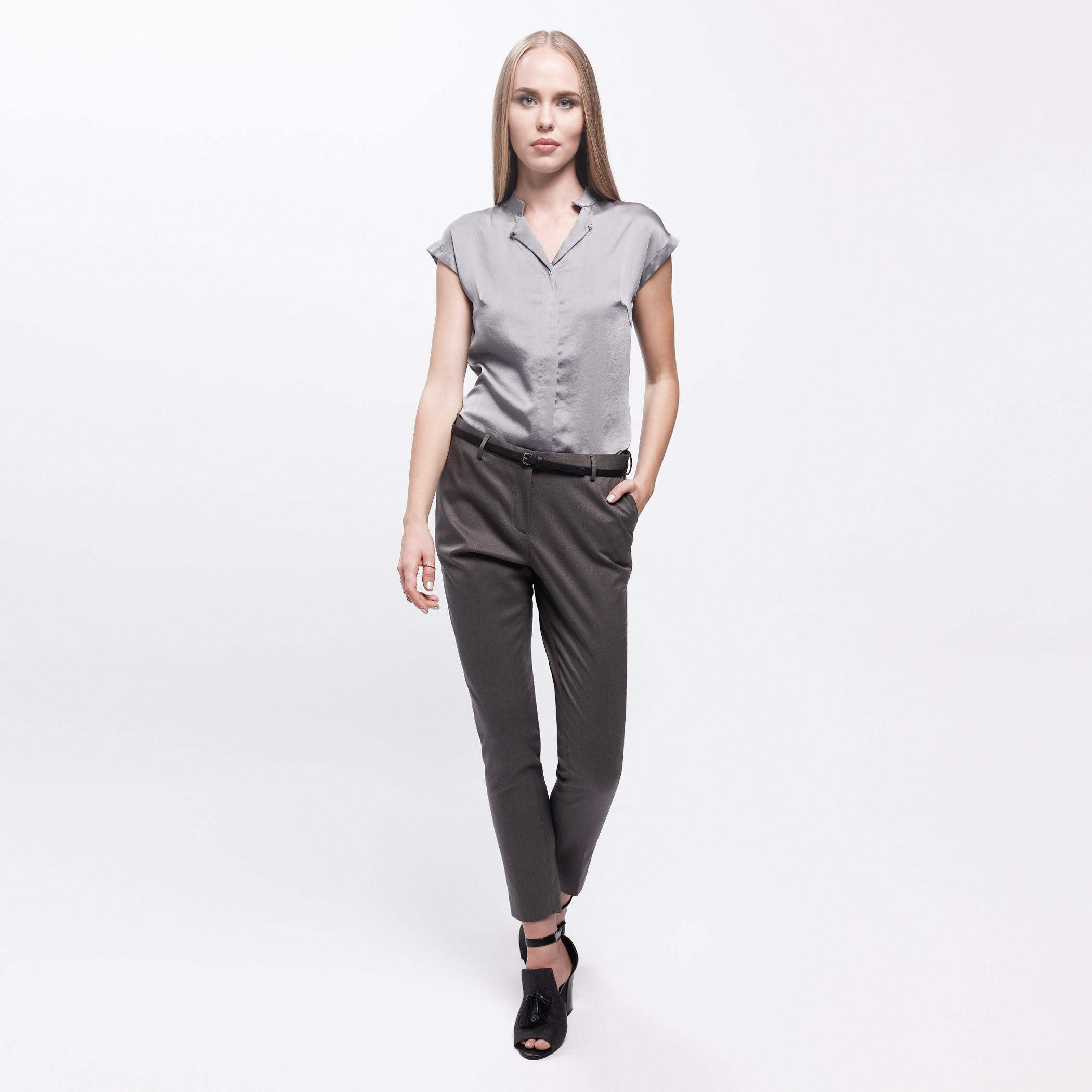Cap Sleeves Top with Button Detail-women-clothing-shirtsandblouses-blouses-image-5