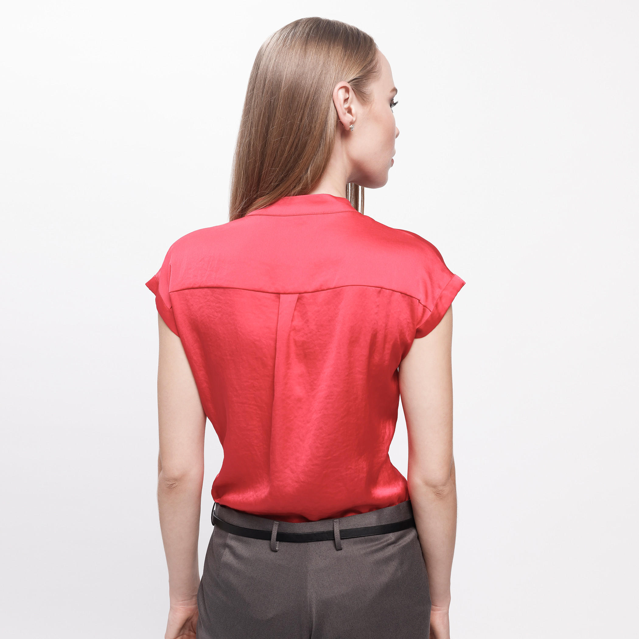 Cap Sleeves Top with Button Detail-women-clothing-shirtsandblouses-blouses-image-7