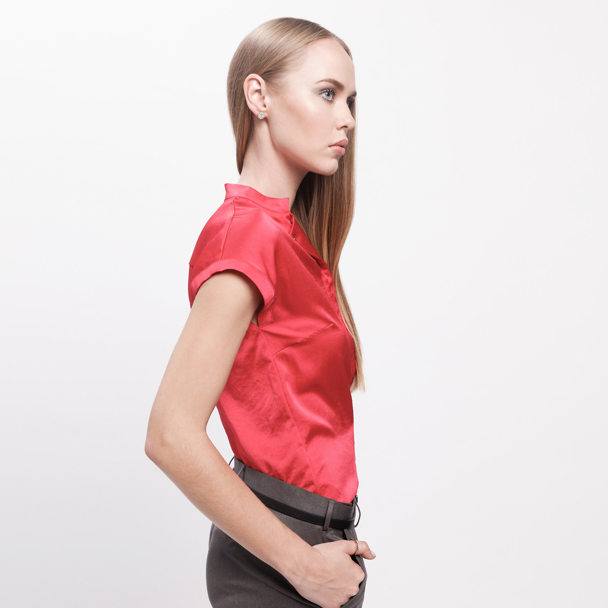 Cap Sleeves Top with Button Detail-women-clothing-shirtsandblouses-blouses-image-8