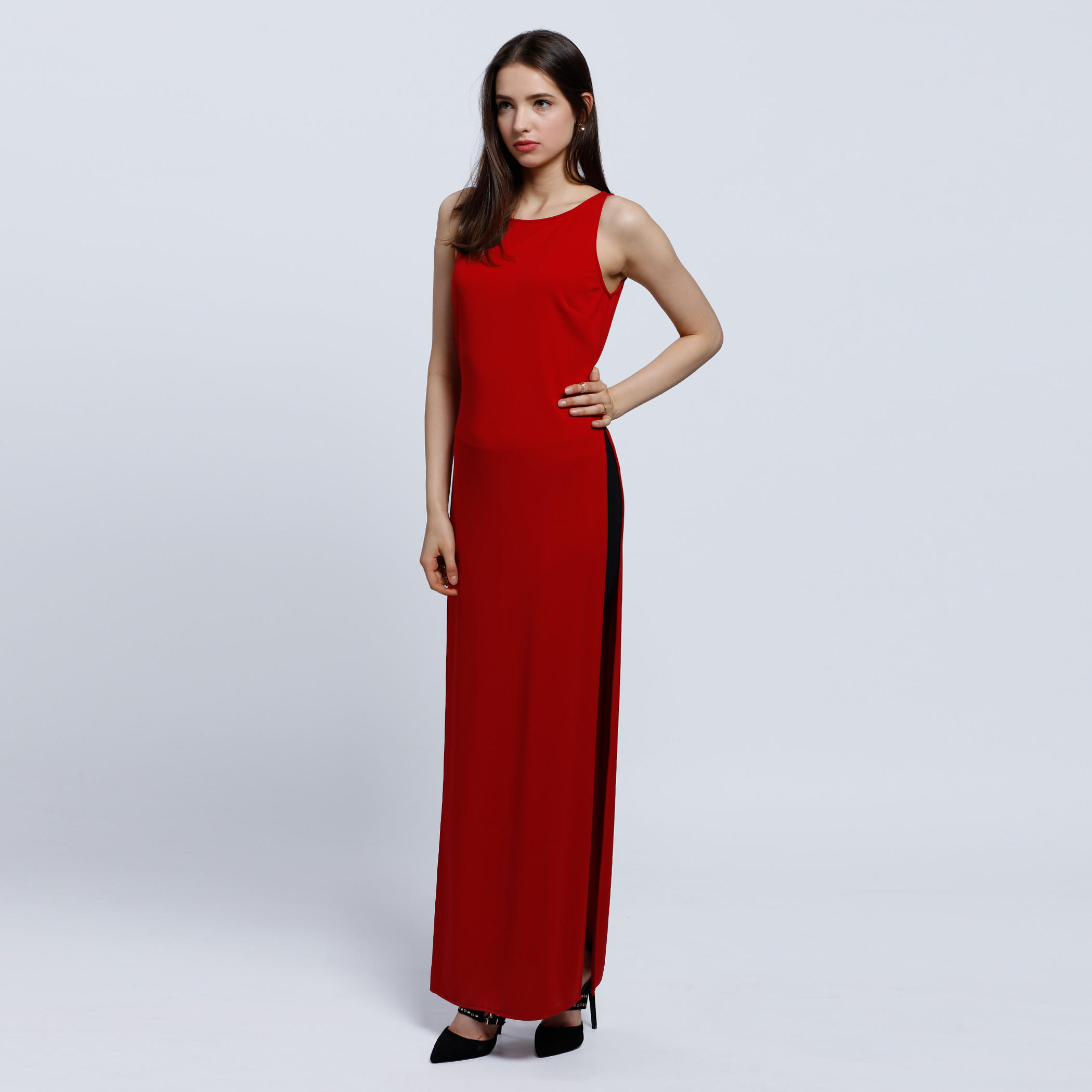 Sleeveless Tunic Top with Round Neck-women-clothing-shirtsandblouses-blouses-image-4