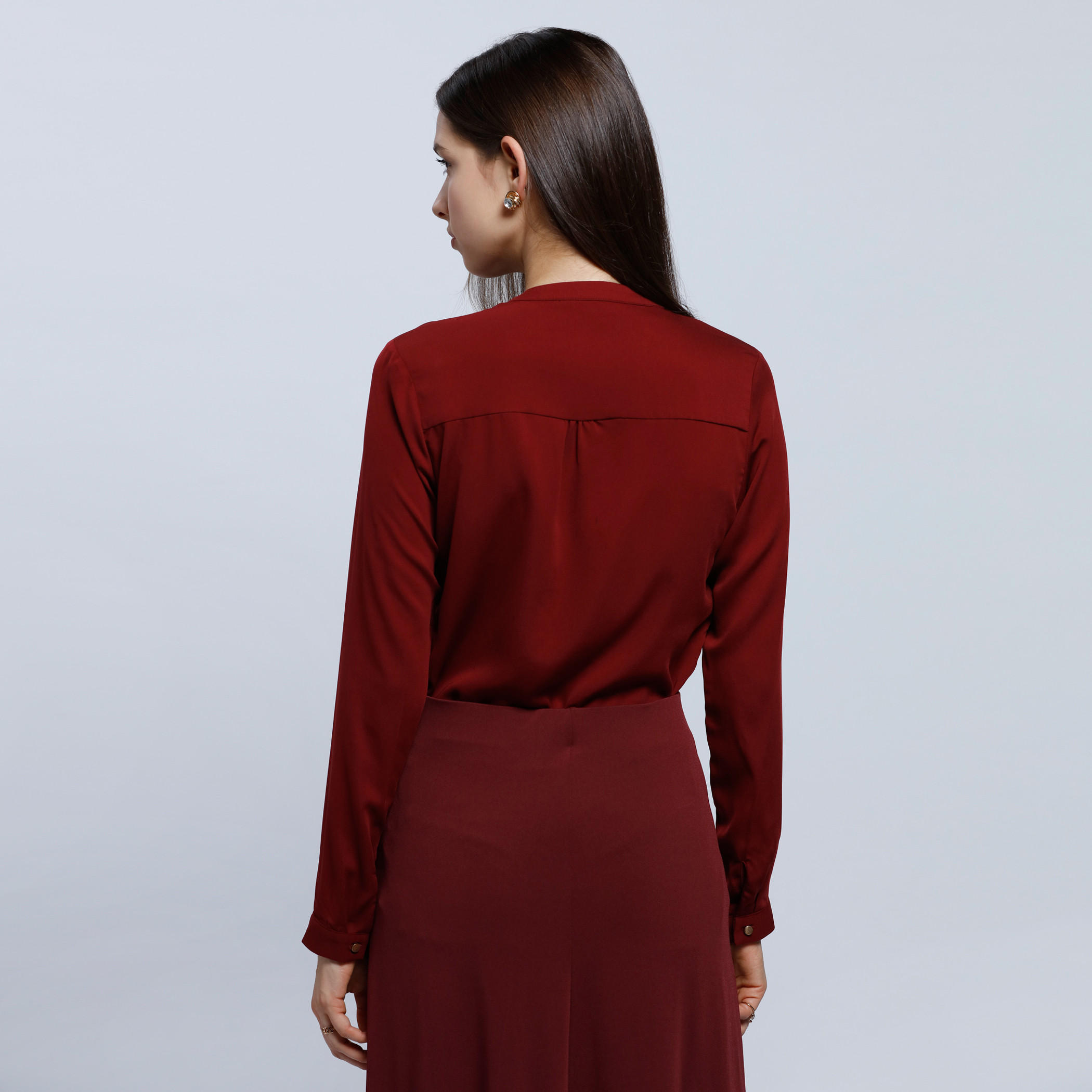 Long Sleeves Shirt with Ruffles on Placket-women-clothing-shirtsandblouses-blouses-image-2