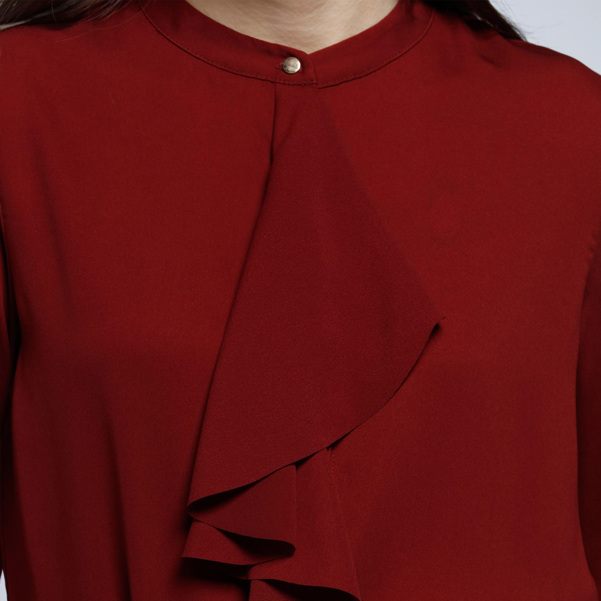 Long Sleeves Shirt with Ruffles on Placket-women-clothing-shirtsandblouses-blouses-image-4