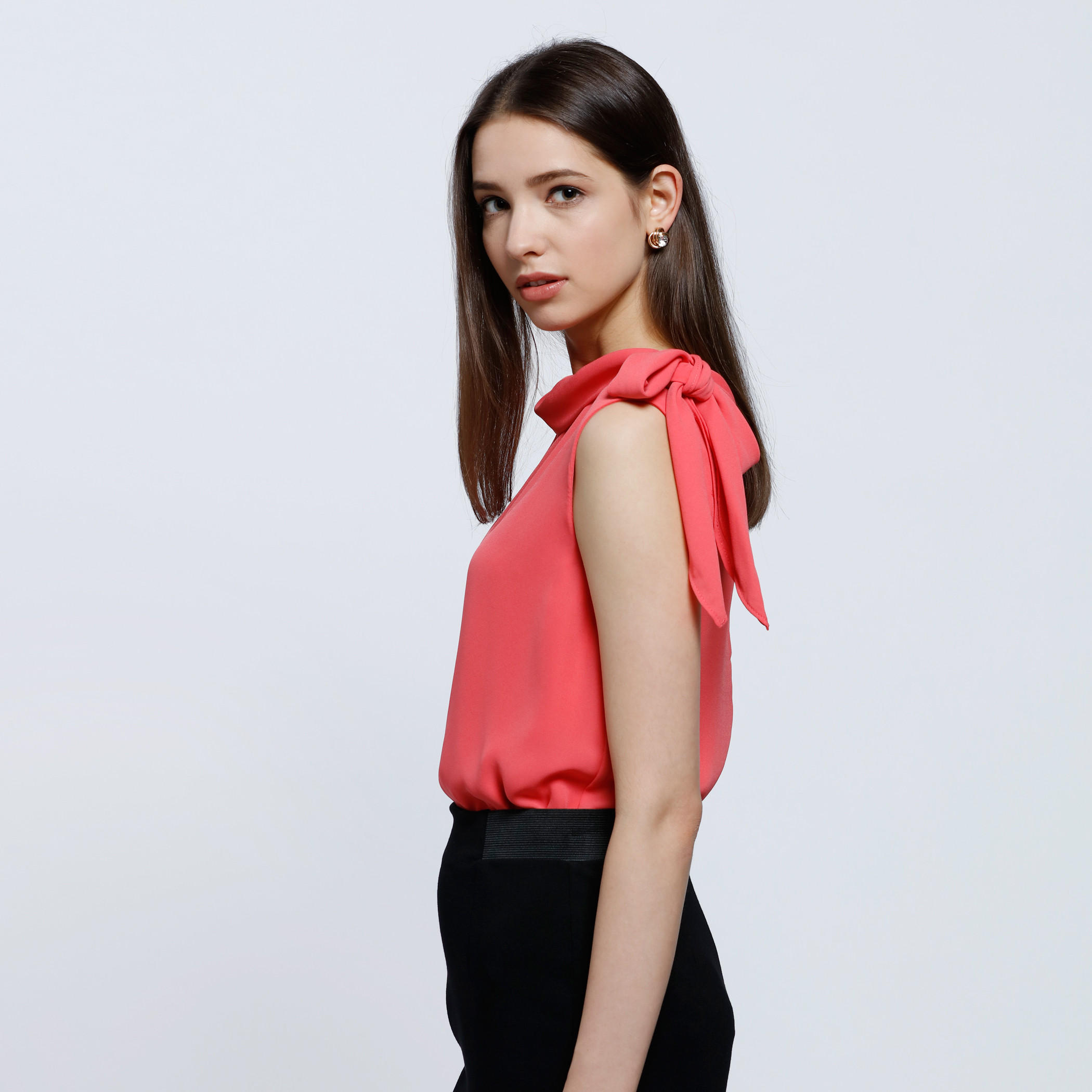 Double Layered Sleeveless Bow Top-women-clothing-shirtsandblouses-blouses-image-3