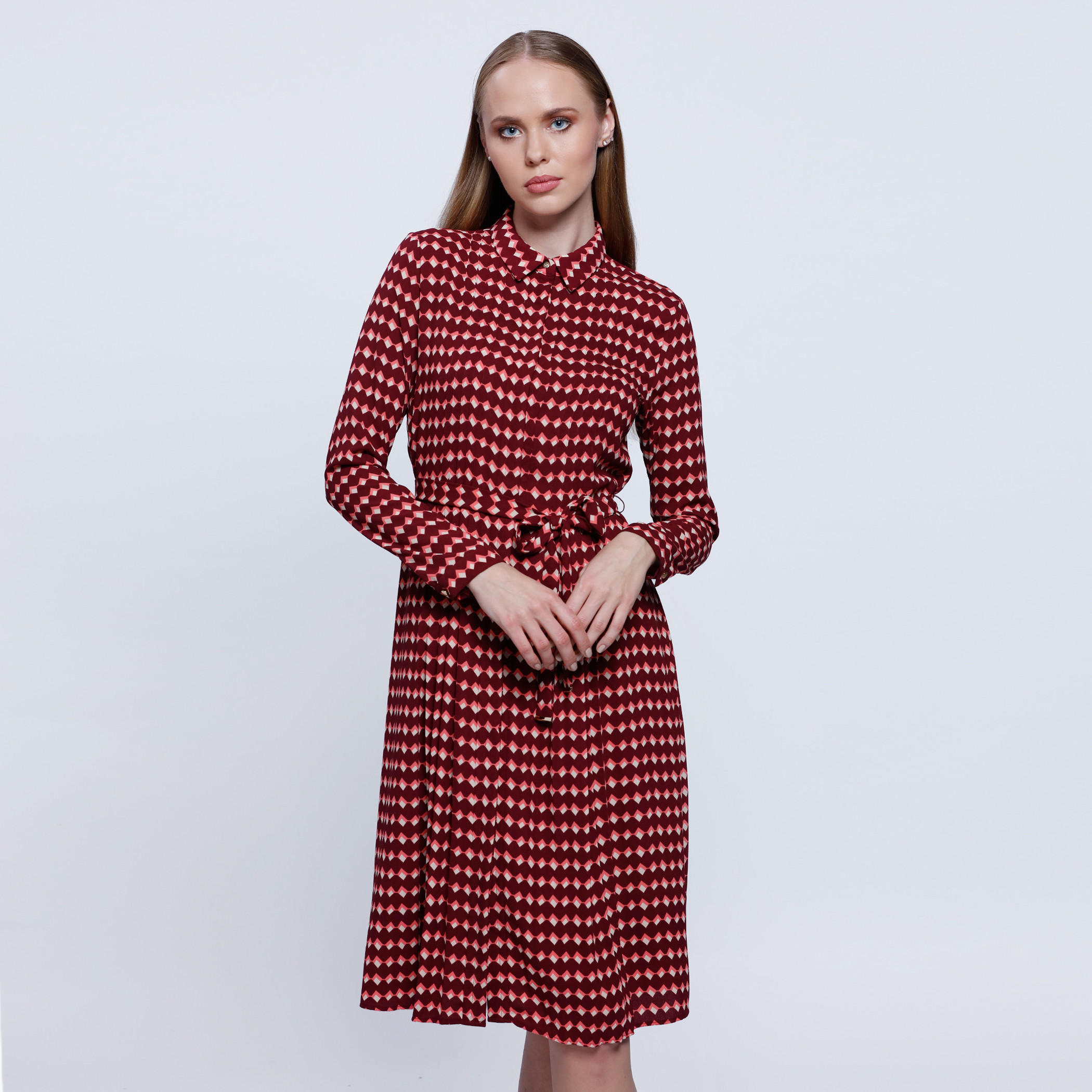 Printed Long Sleevess Dress-women-clothing-dresses-image-1