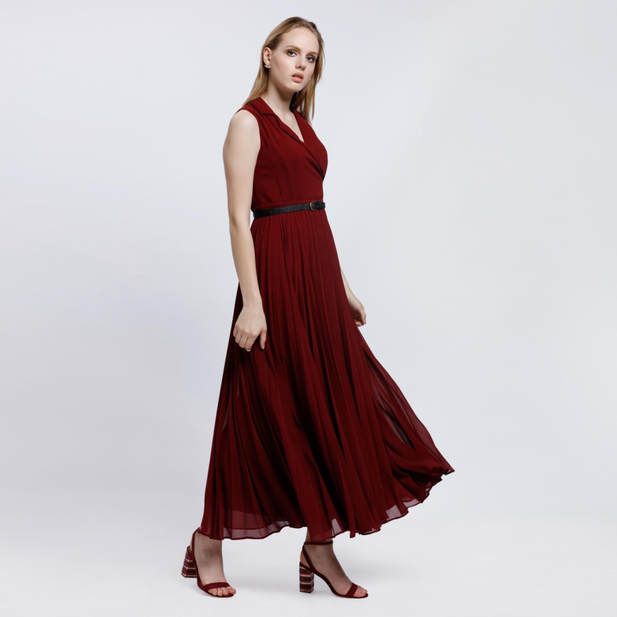 Sleeveless Maxi Dress with V-Neck-women-clothing-dresses-image-3