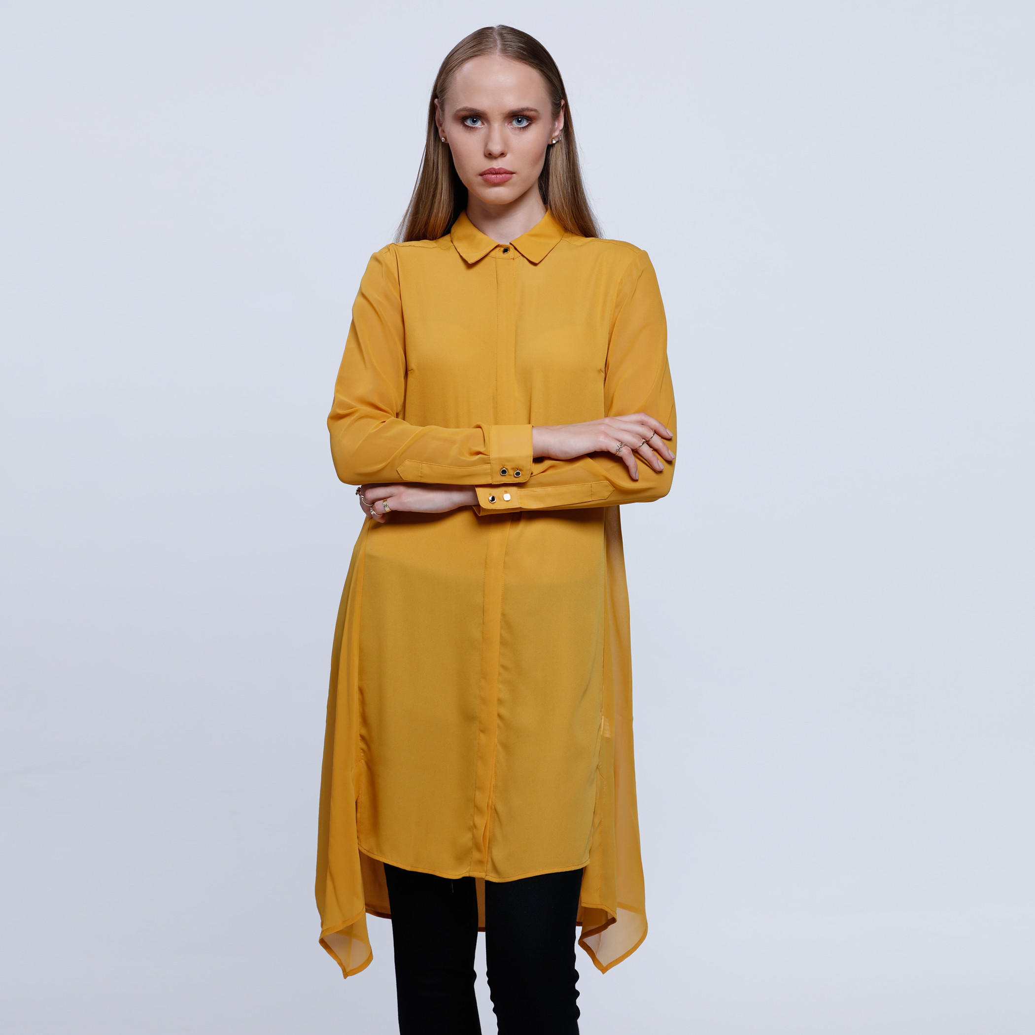 Long Sleeve Sheer Tunic Shirt-women-clothing-dresses-image-1