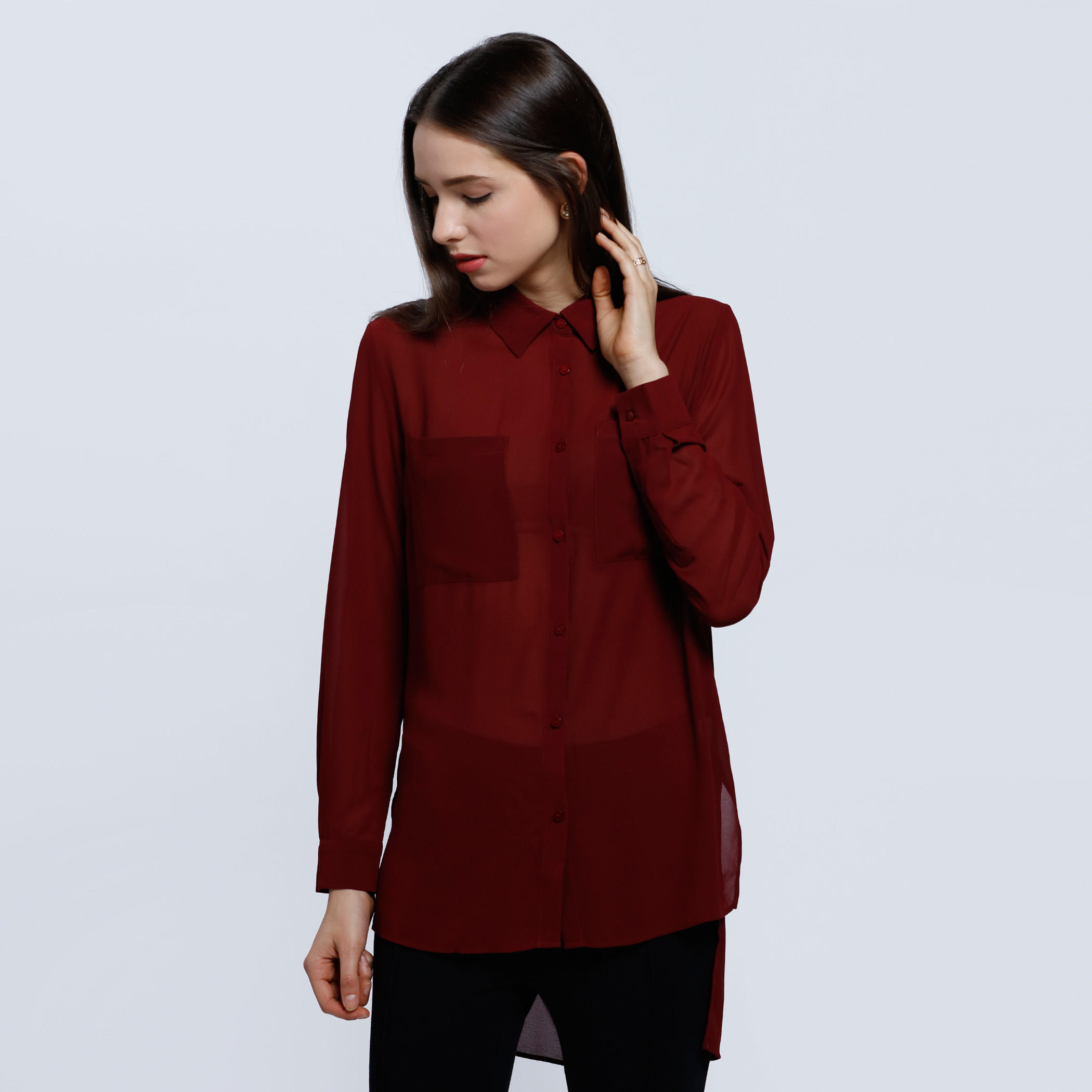 Long Sleeves Shirt with Spread Collar-women-clothing-shirtsandblouses-blouses-image-5