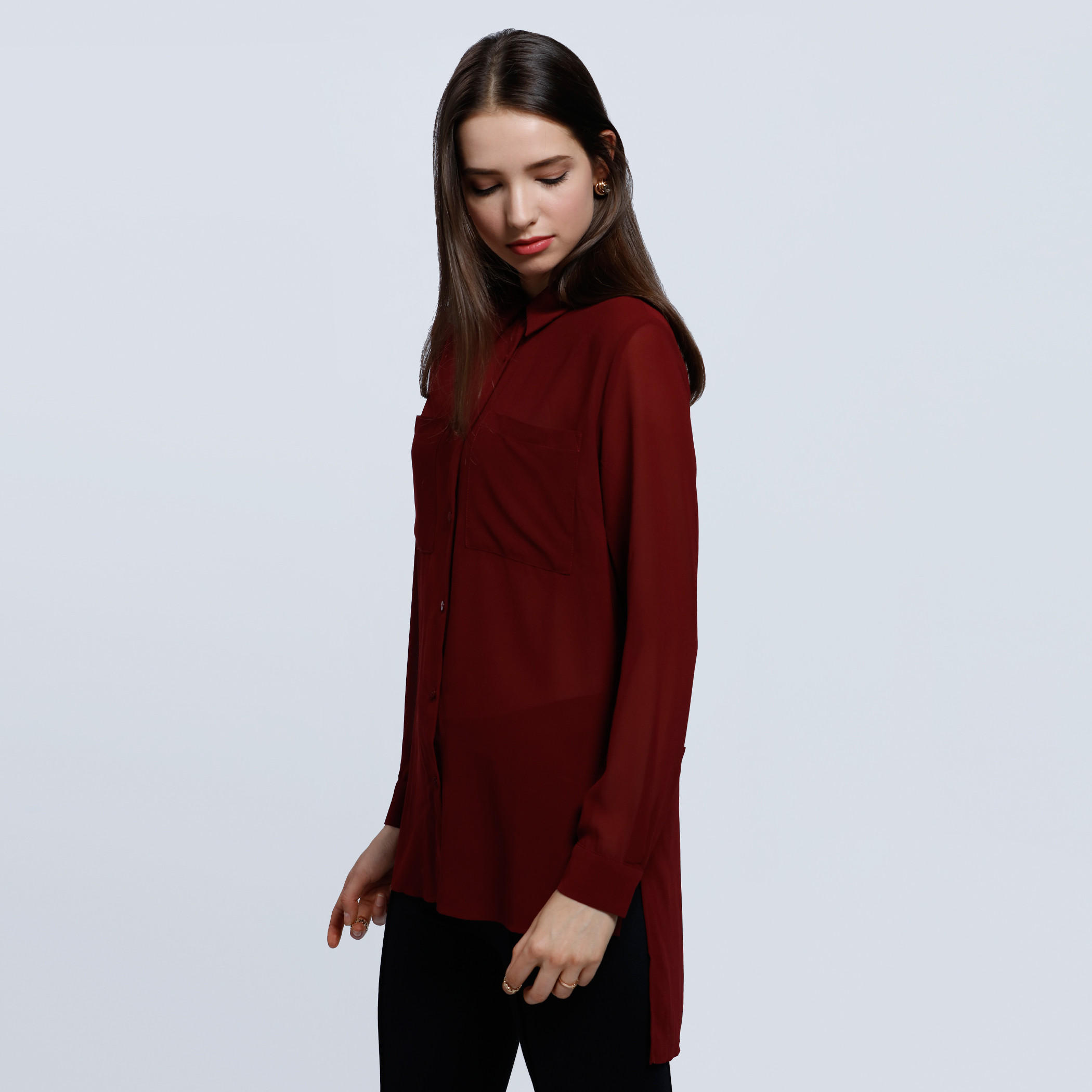 Long Sleeves Shirt with Spread Collar-women-clothing-shirtsandblouses-blouses-image-3