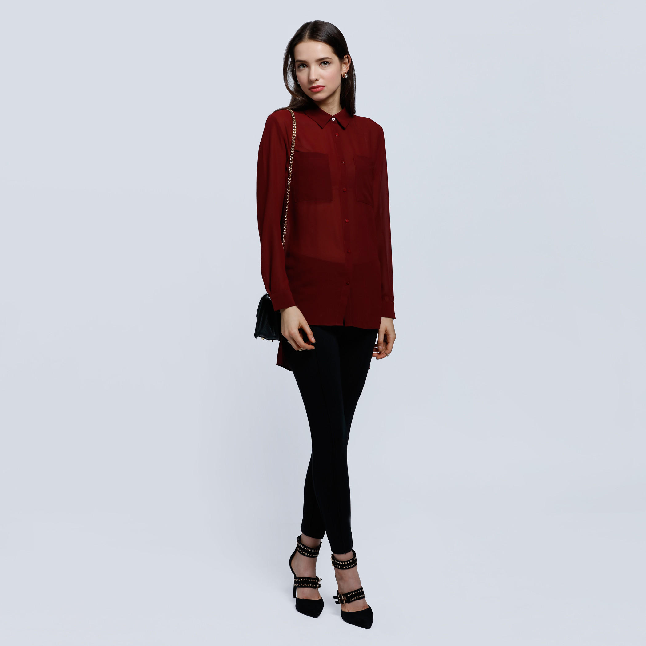 Long Sleeves Shirt with Spread Collar-women-clothing-shirtsandblouses-blouses-image-1