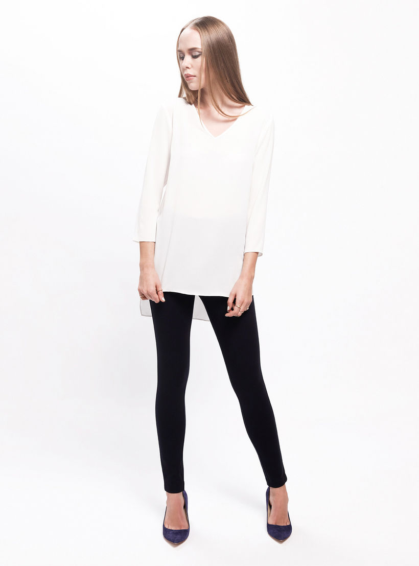 3/4th Sleeves Top with V-Neck and High Low Hem-women-clothing-shirtsandblouses-blouses-image-5
