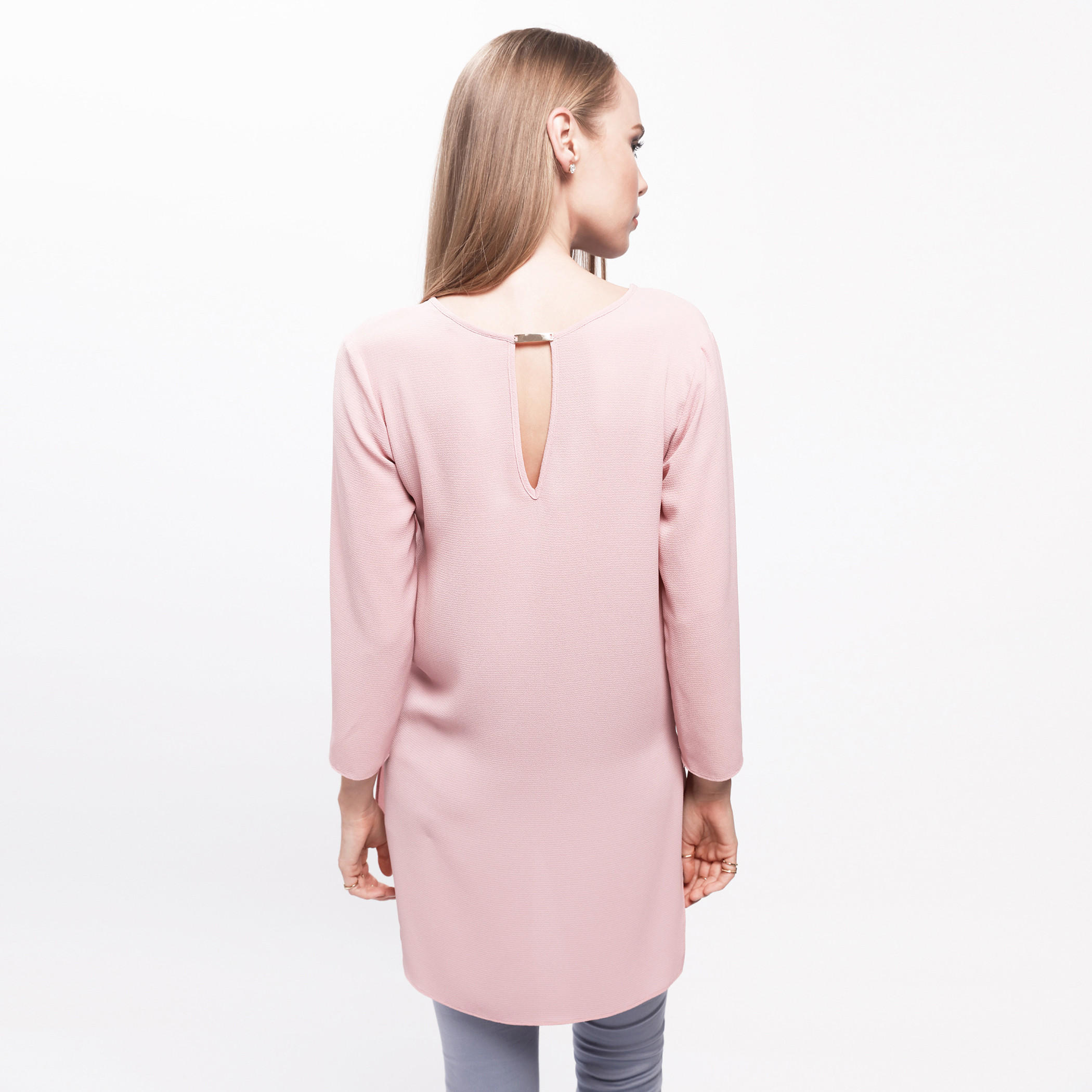 3/4th Sleeves Top with V-Neck and High Low Hem-women-clothing-shirtsandblouses-blouses-image-7