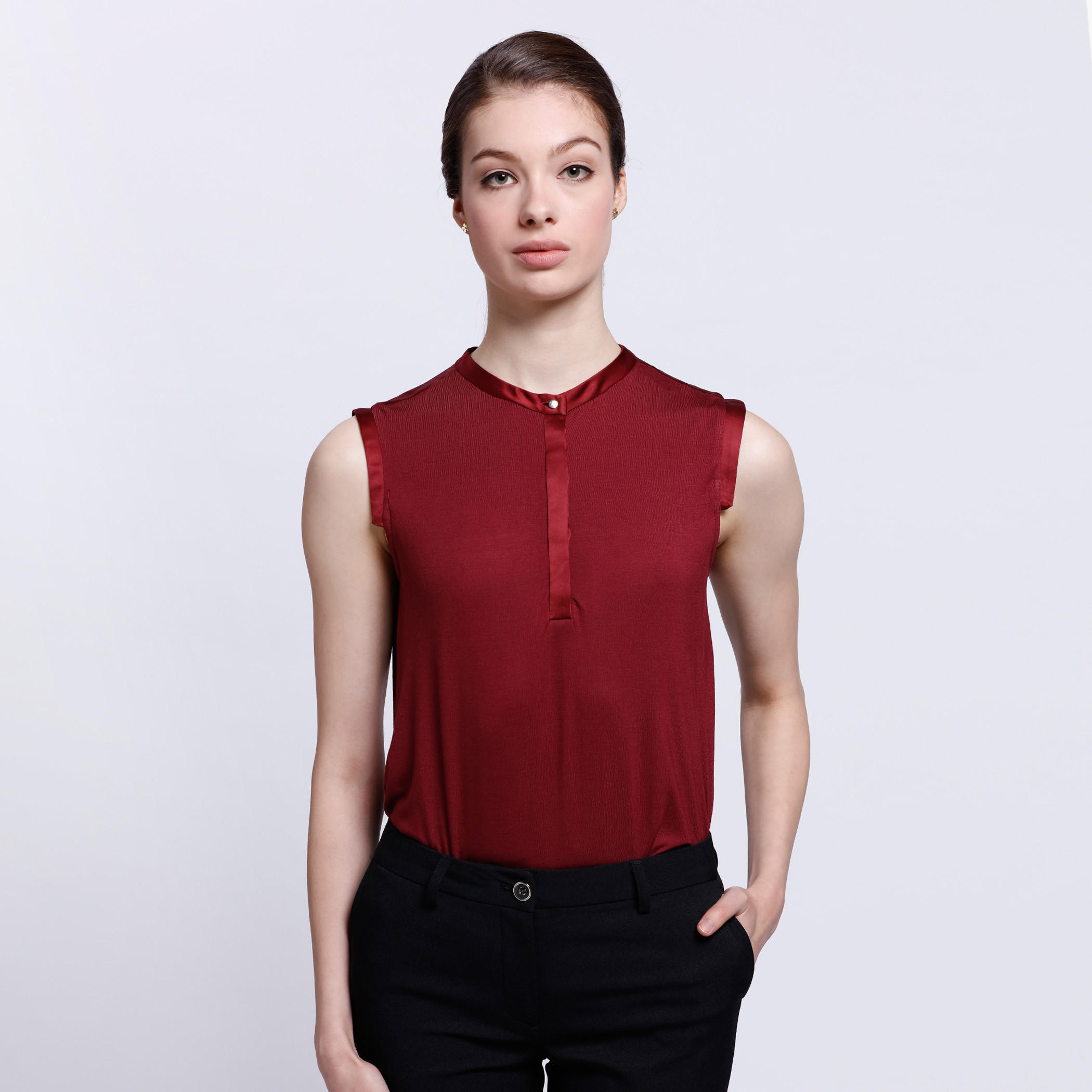 Sleeveless Top with Mandarin Collar-women-clothing-shirtsandblouses-blouses-image-5