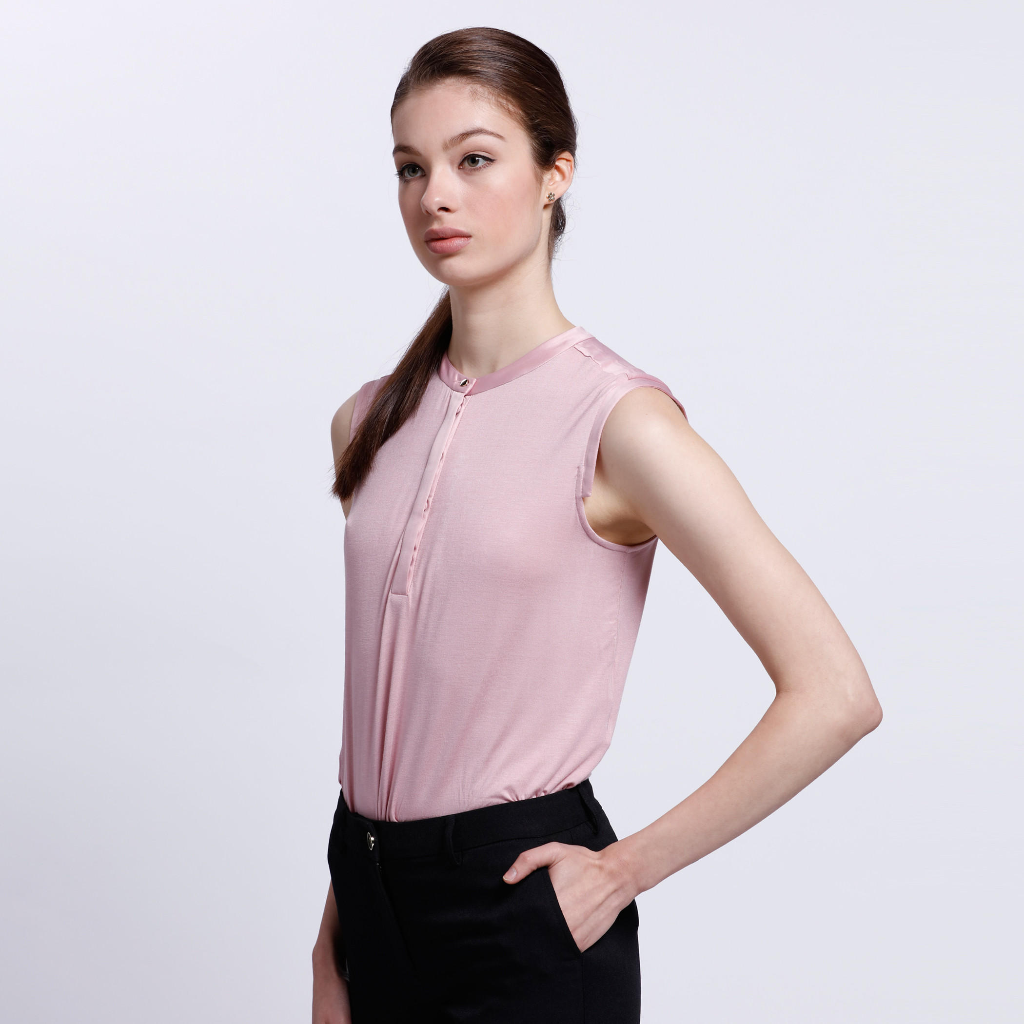 Sleeveless Top with Mandarin Collar-women-clothing-shirtsandblouses-blouses-image-8