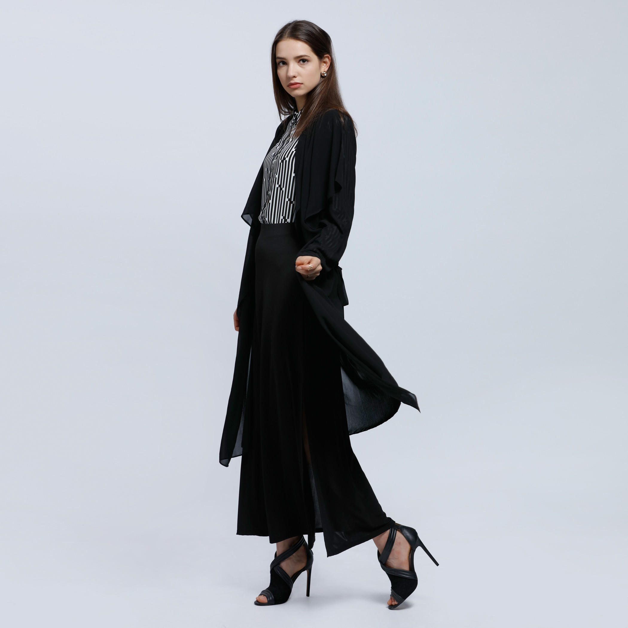 Textured Maxi Skirt with Elasticised Waistband-women-clothing-bottoms-skirts-image-5