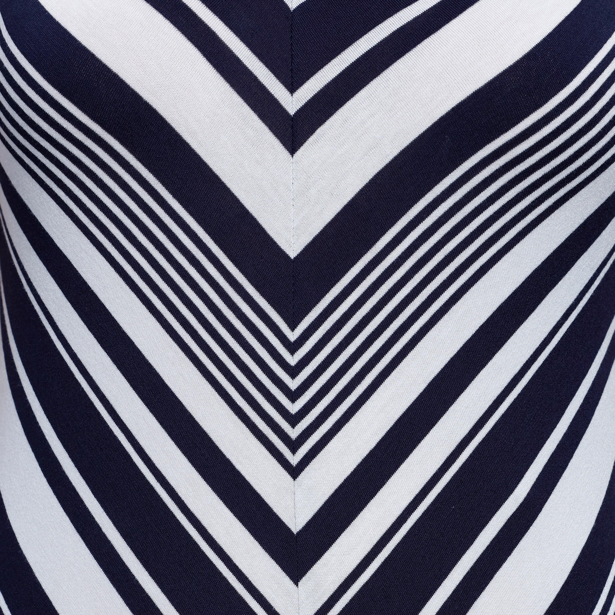 Striped Dress with V-Neck and Tie Up -women-clothing-dresses-image-1