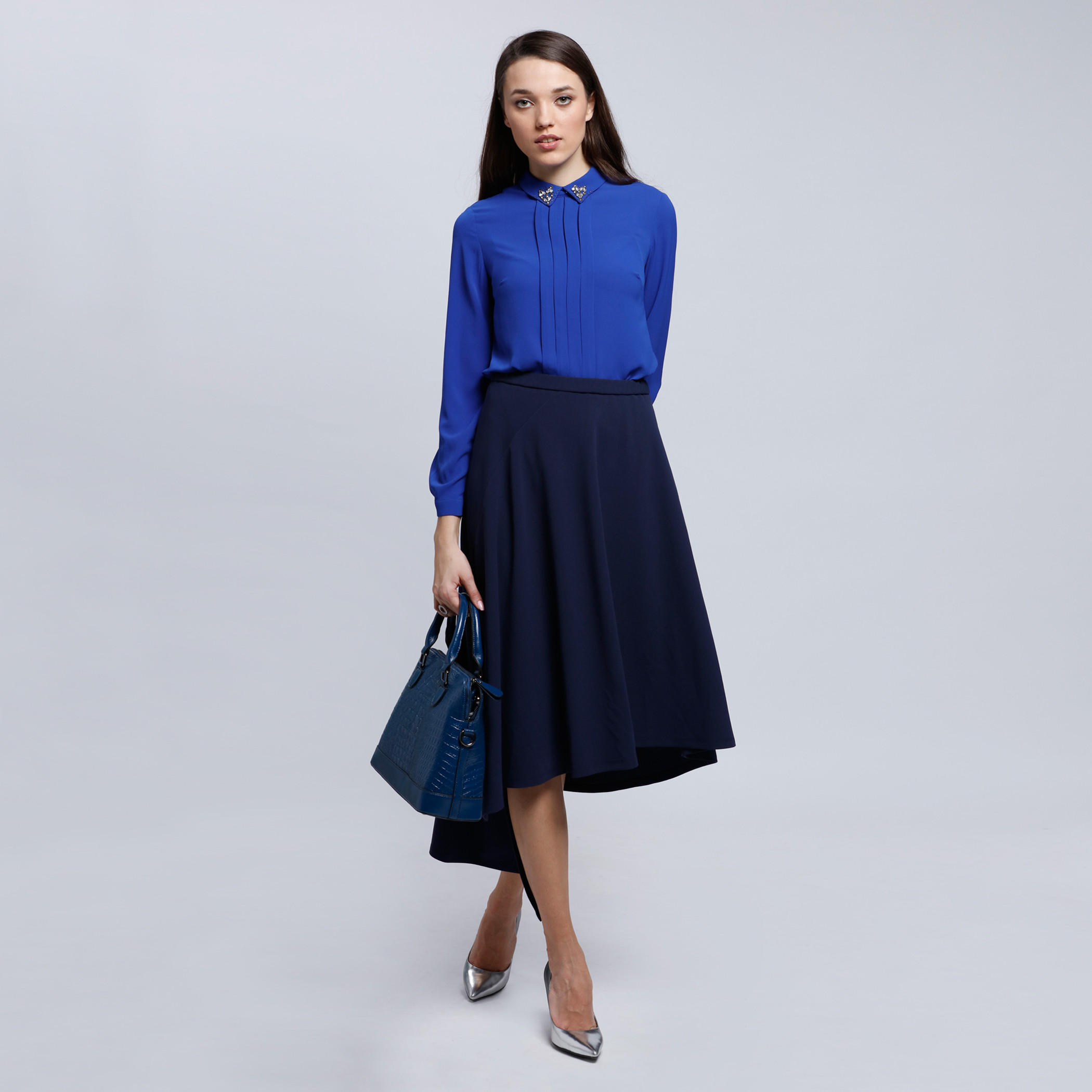 Long Sleeves Top with Complete Front Placket-women-clothing-shirtsandblouses-blouses-image-1