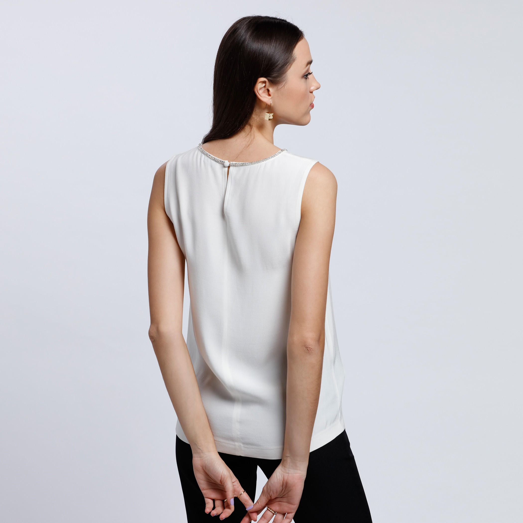 Sleeveless Top with Round Neck and Key Whole Closure-women-clothing-shirtsandblouses-blouses-image-2