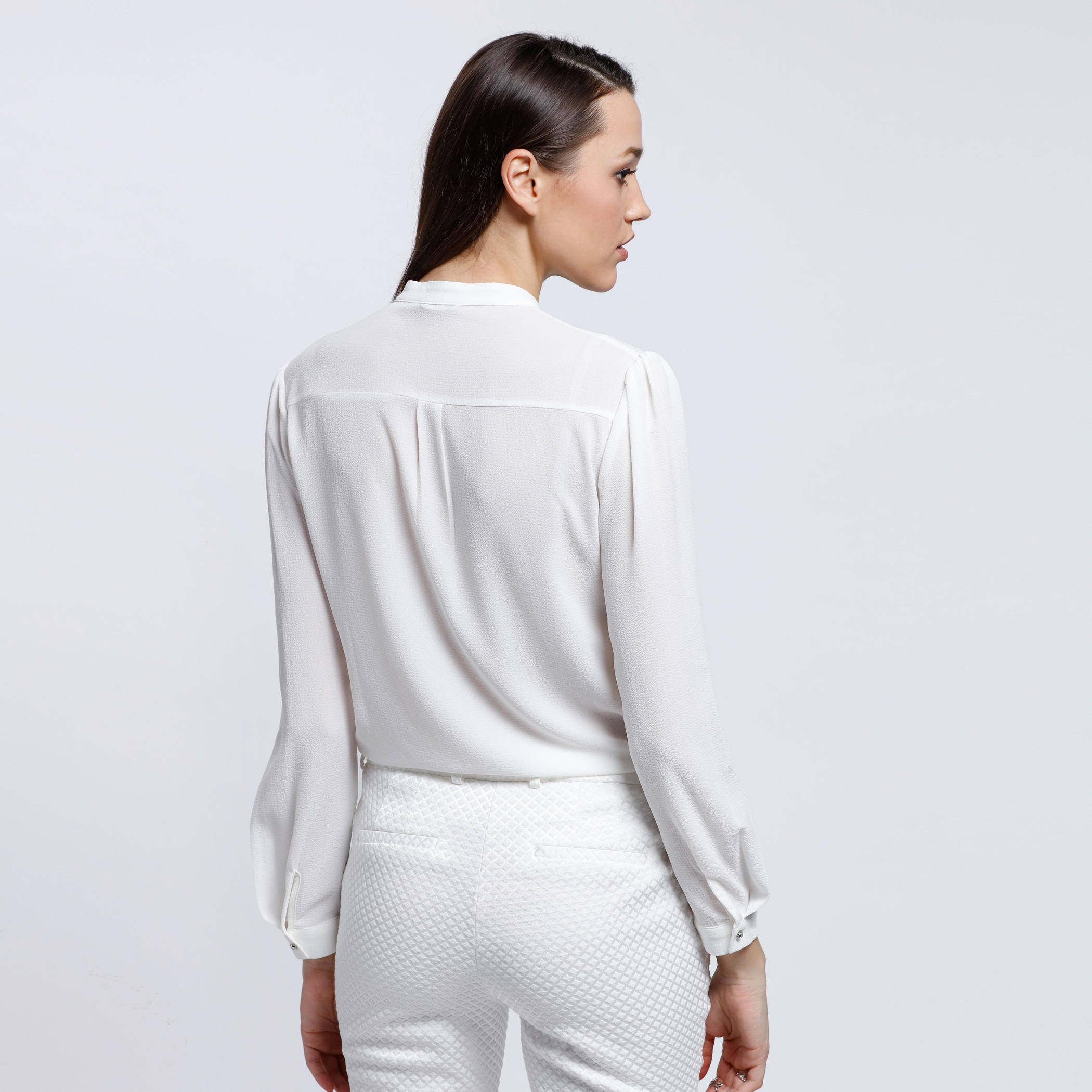 Long Sleeves Shirt with Mandarin Collar-women-clothing-shirtsandblouses-blouses-image-2