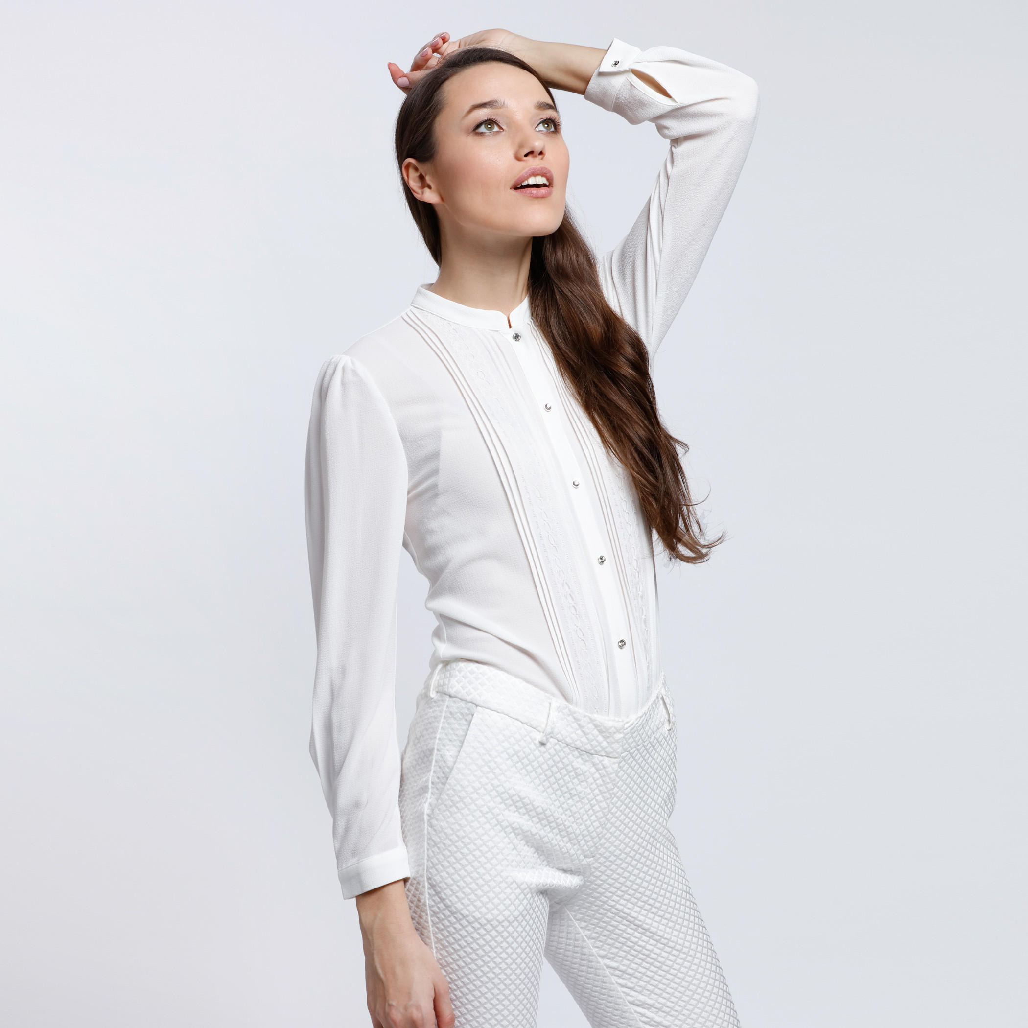 Long Sleeves Shirt with Mandarin Collar-women-clothing-shirtsandblouses-blouses-image-3
