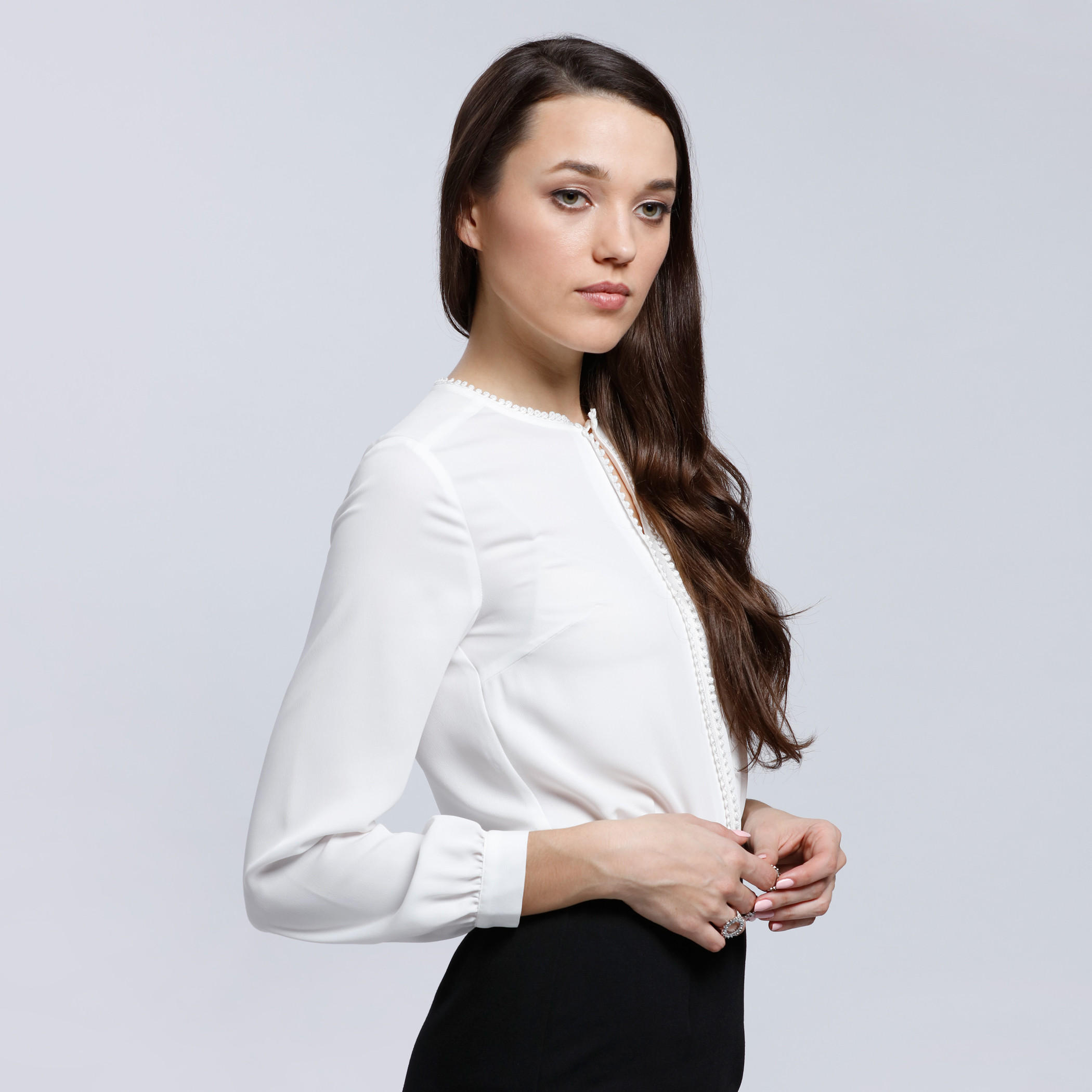 Long Sleeves Top with Lace Detail -women-clothing-shirtsandblouses-blouses-image-3