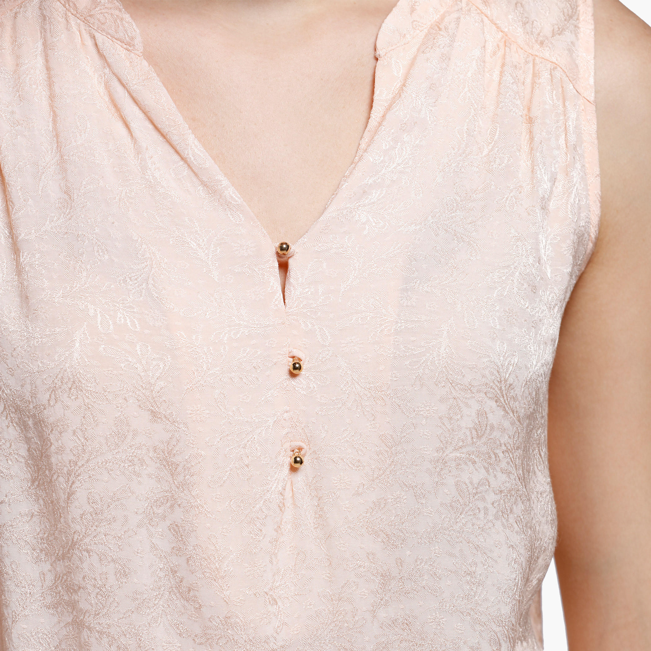 Jacquard Printed Sleeveless Top -women-clothing-shirtsandblouses-blouses-image-9