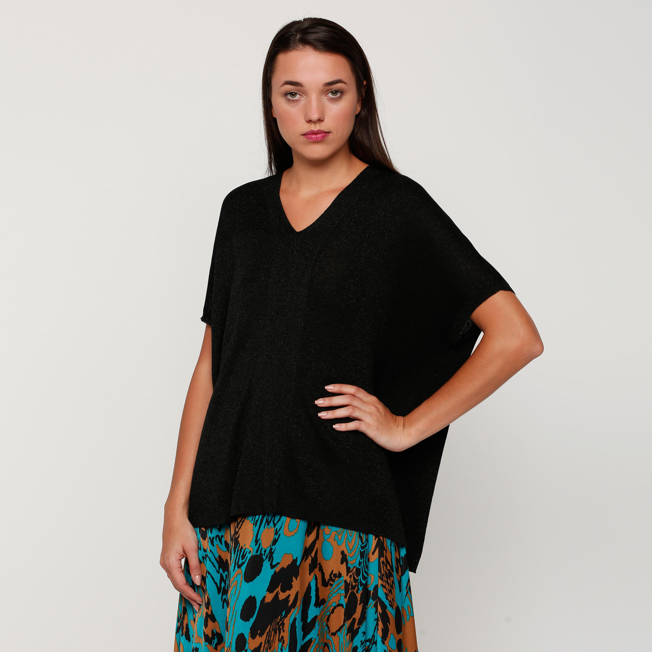V-Neck Top with Kimono Sleeves-women-winterwear-cardigansandjumpers-cardigans-image-1