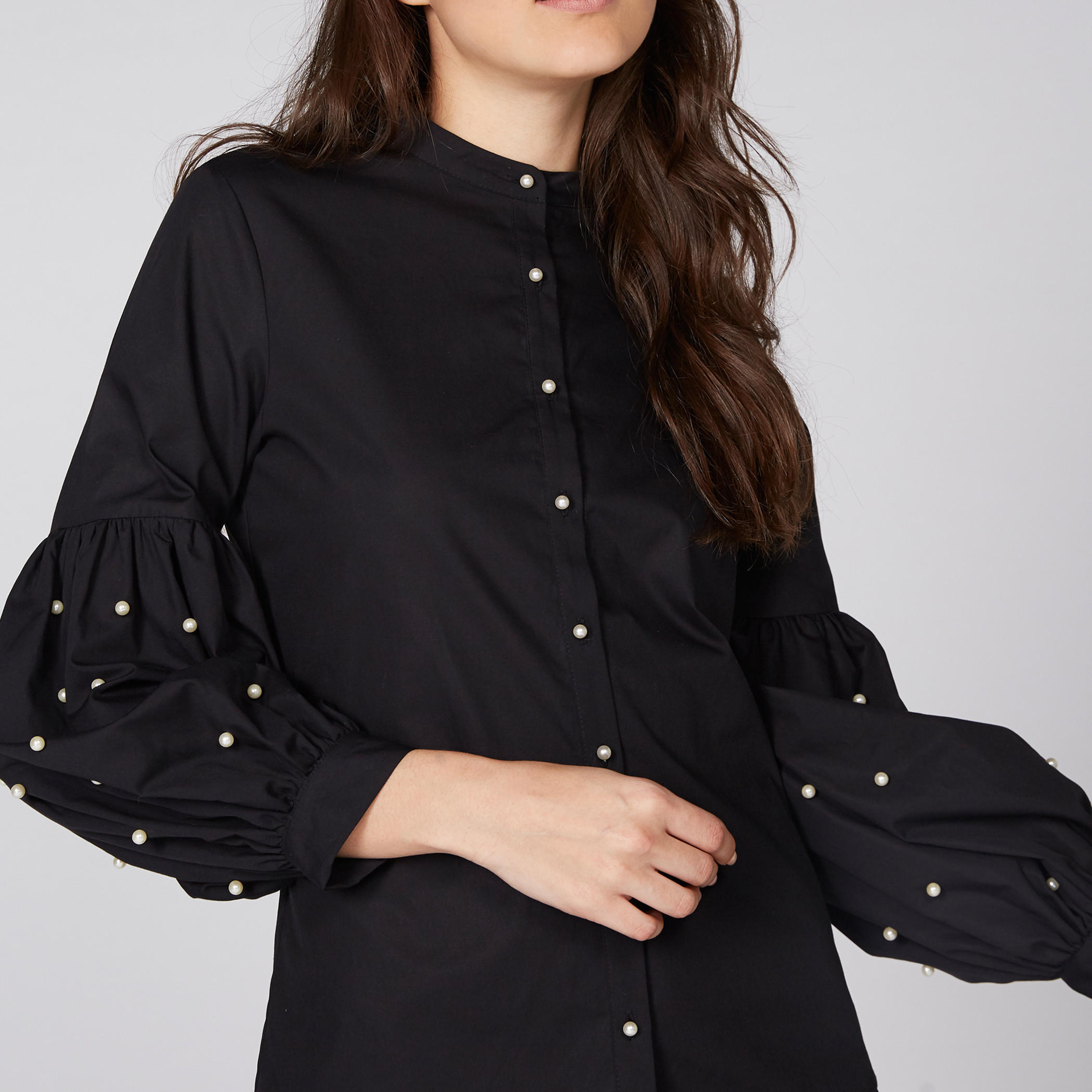 قميص مزخرف بأكمام طويلة وأزرار-women-clothing-shirtsandblouses-shirts-image-2