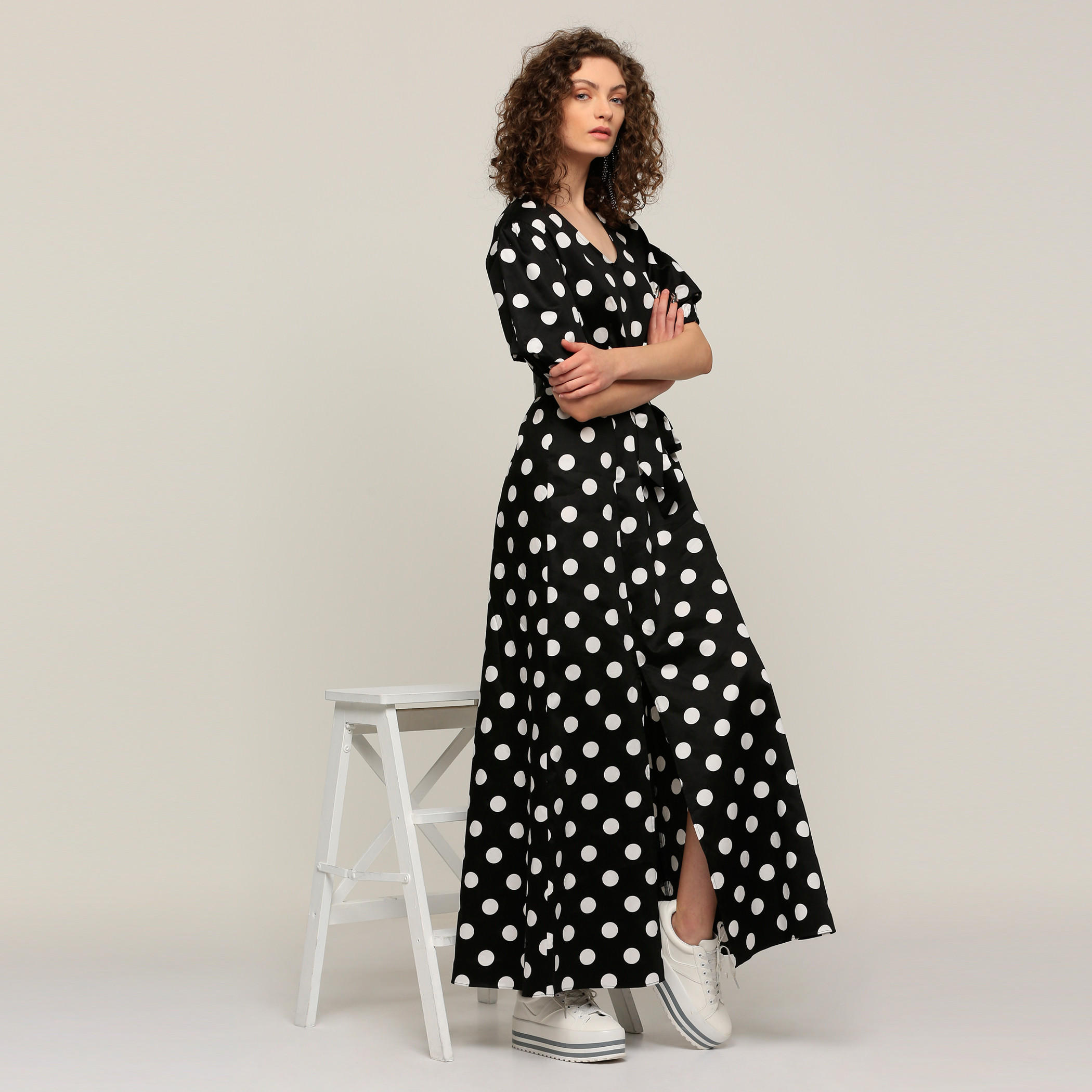 Printed Maxi Wrap Dress with Short Sleeves-women-clothing-dresses-image-3