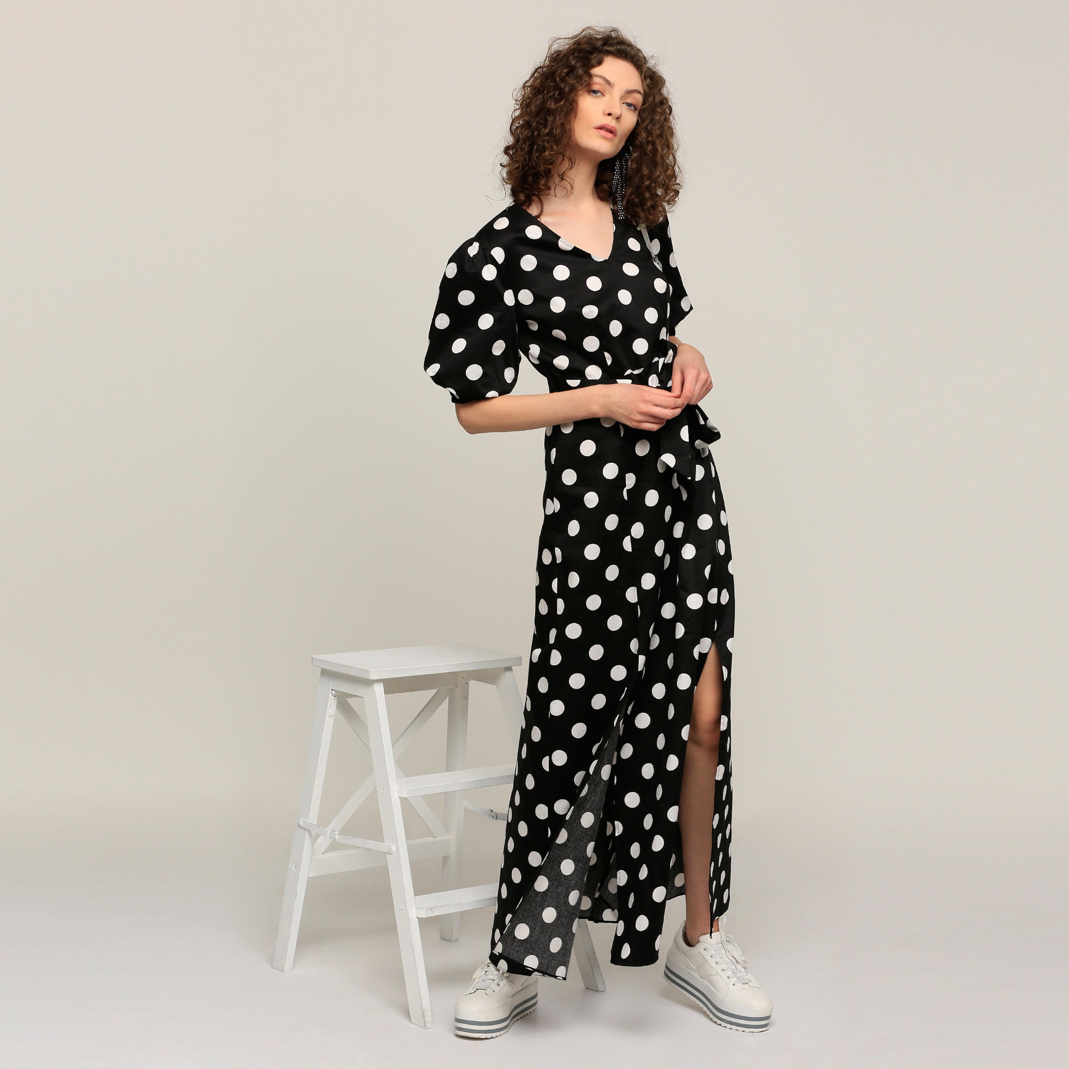 Printed Maxi Wrap Dress with Short Sleeves-women-clothing-dresses-image-5