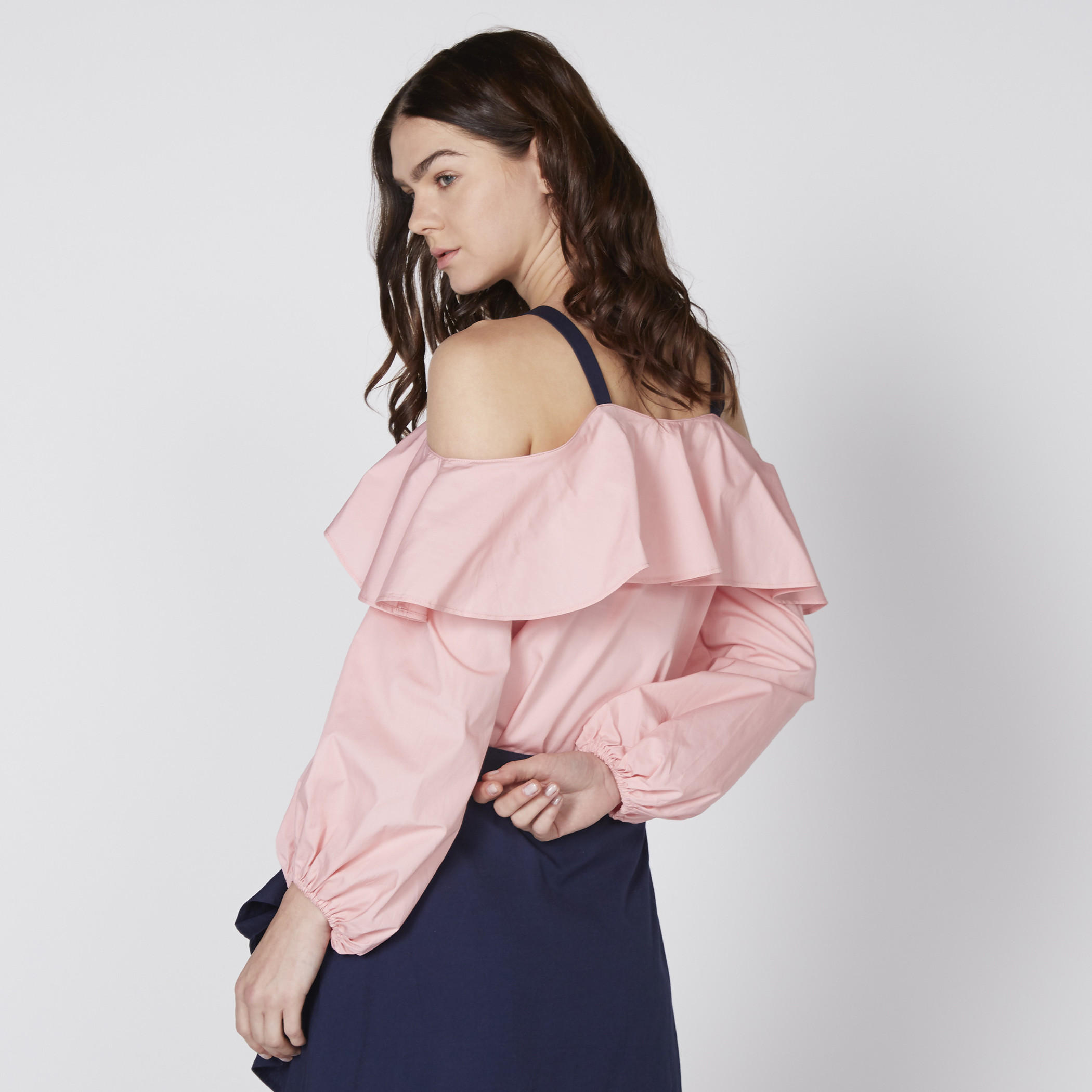 Cold Shoulder Top with Ruffle Detail-women-clothing-shirtsandblouses-blouses-image-4