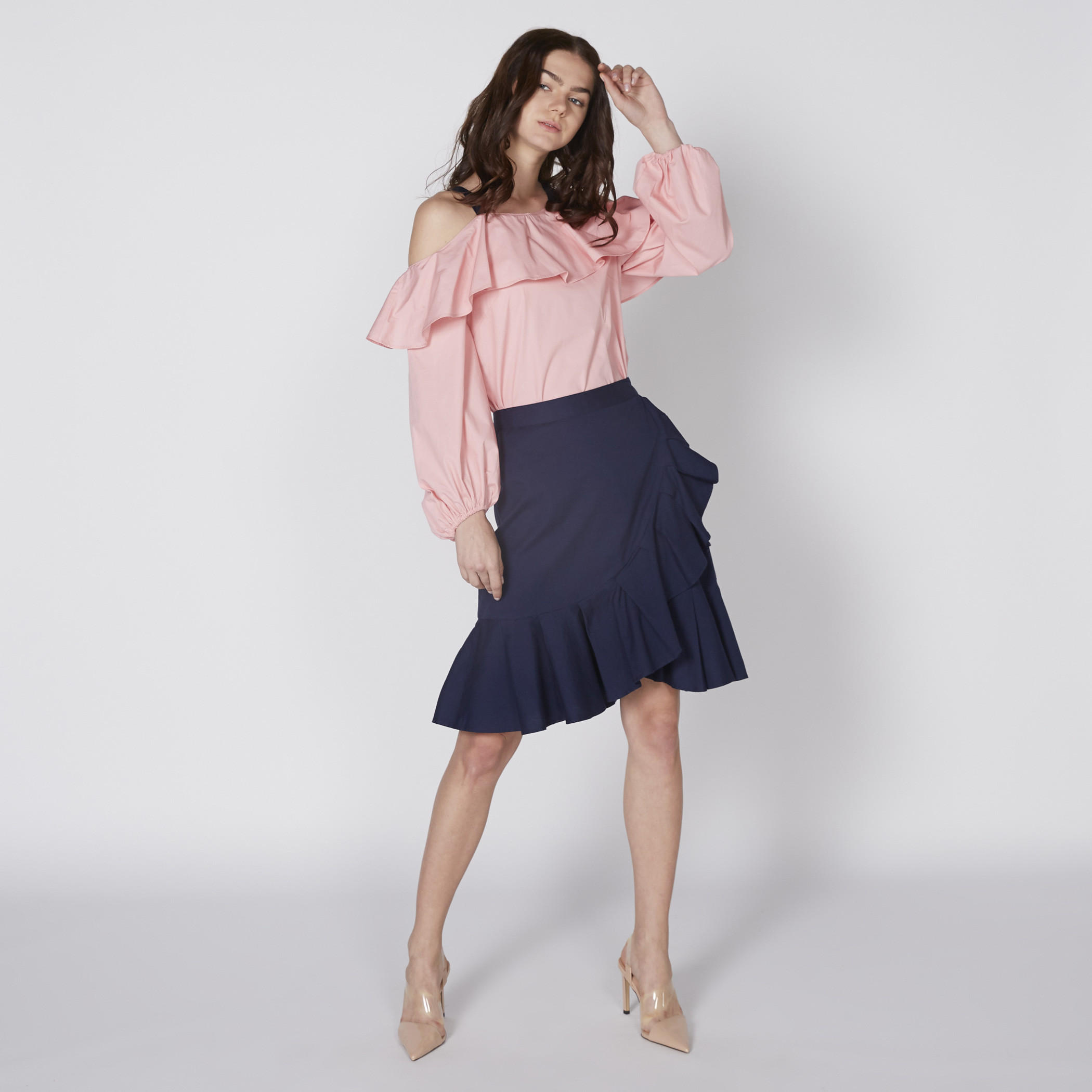 Overlap Midi Skirt with Ruffle Detail-women-clothing-bottoms-skirts-image-2