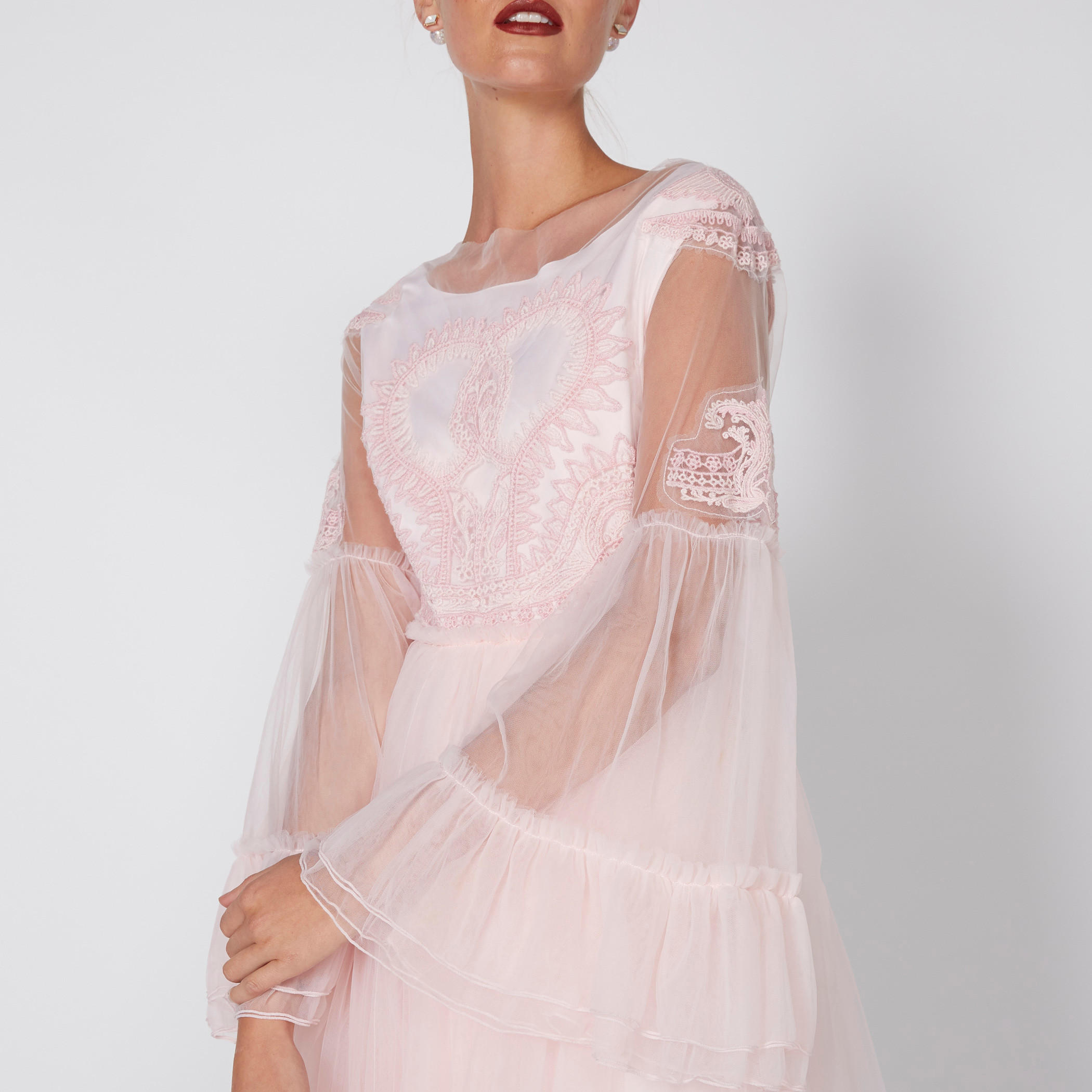Embroidered Dress with Bell Sleeves-women-clothing-dresses-image-5