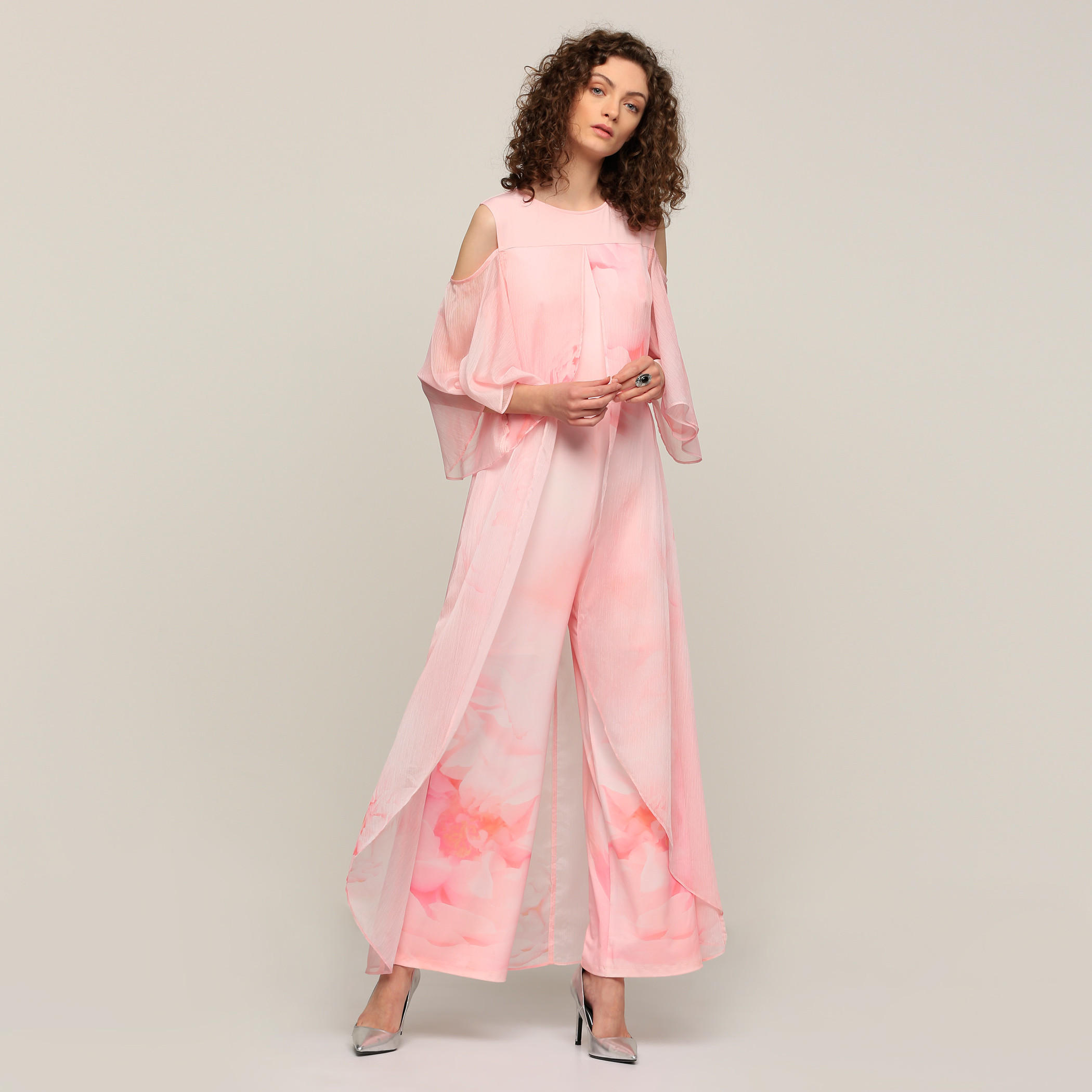 Printed Round Neck Jumpsuit with Cold Shoulder-women-clothing-jumpsuits-image-5