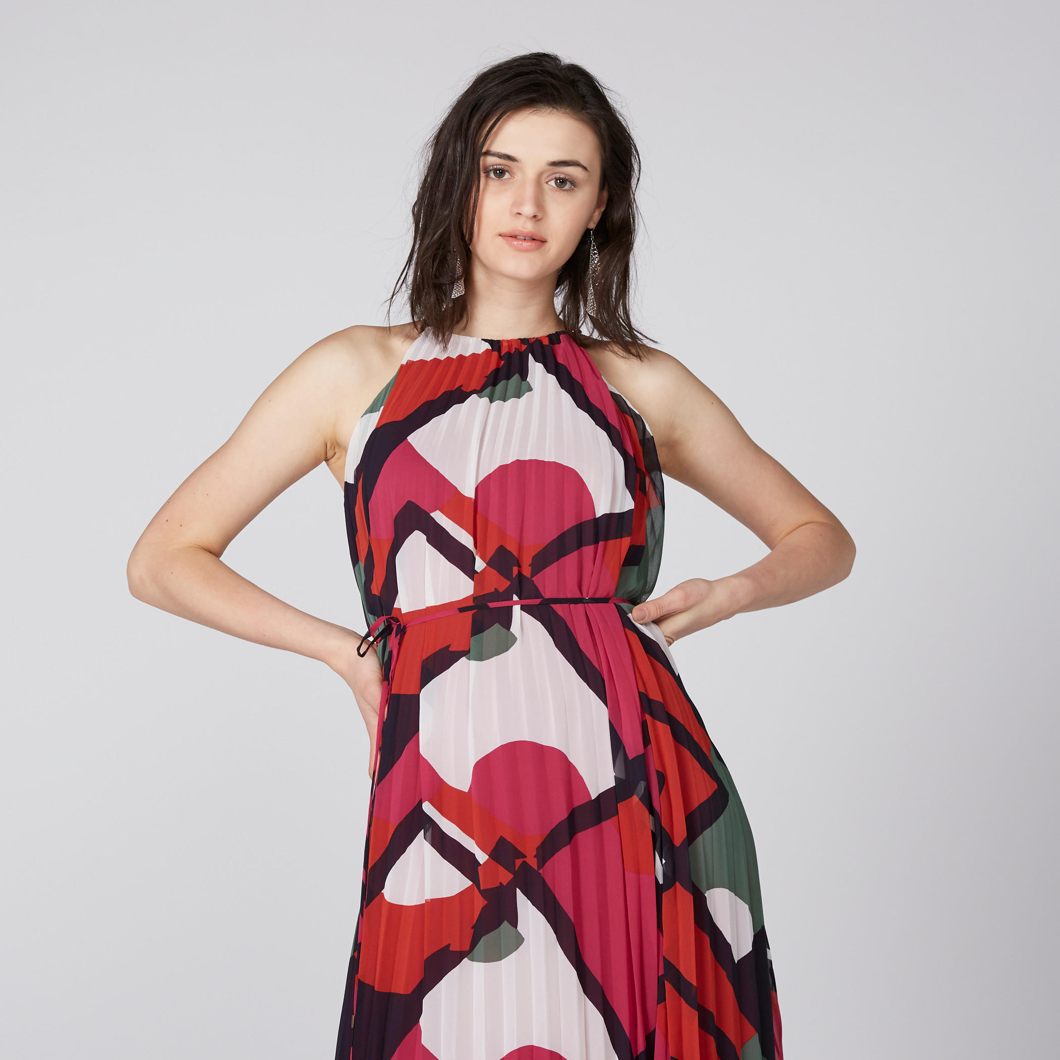فستان طويل بمشبك إغلاق ناعم وأربطة وطبعات-women-clothing-dresses-image-2