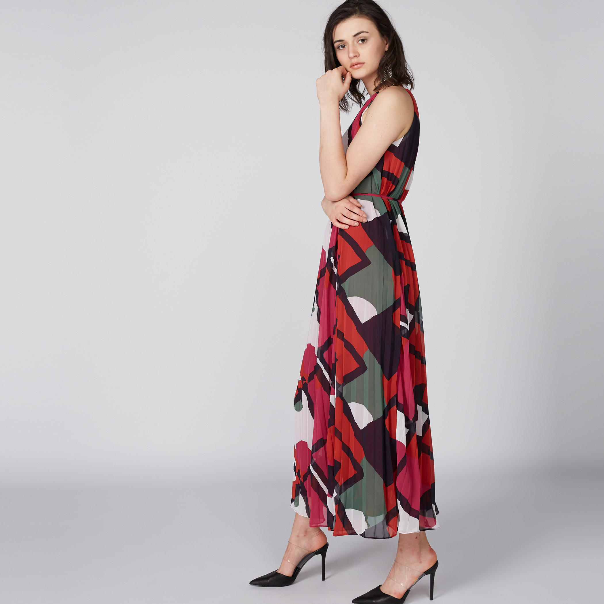فستان طويل بمشبك إغلاق ناعم وأربطة وطبعات-women-clothing-dresses-image-3
