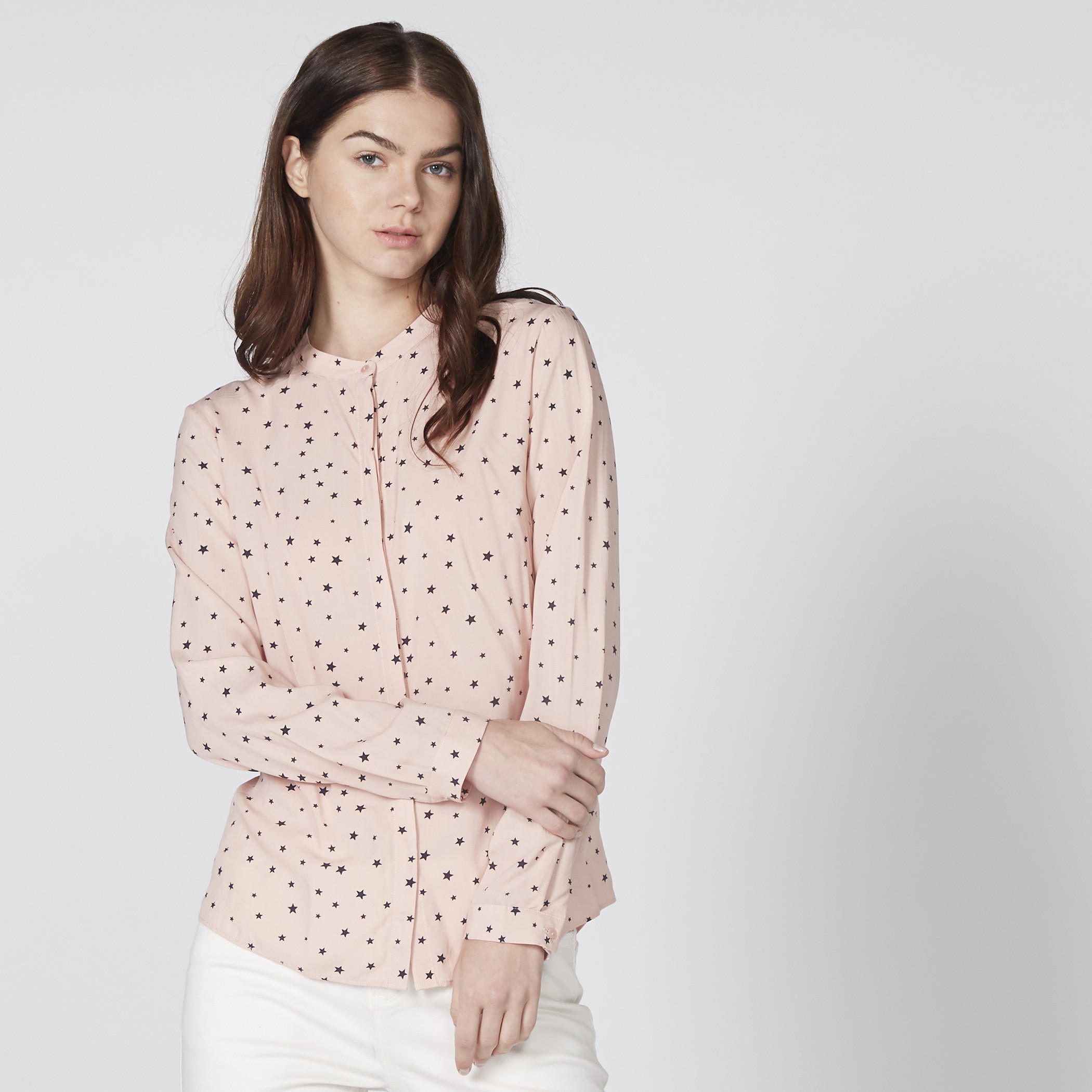 Printed Shirt with Long Sleeves and Complete Placket-women-clothing-shirtsandblouses-shirts-image-1