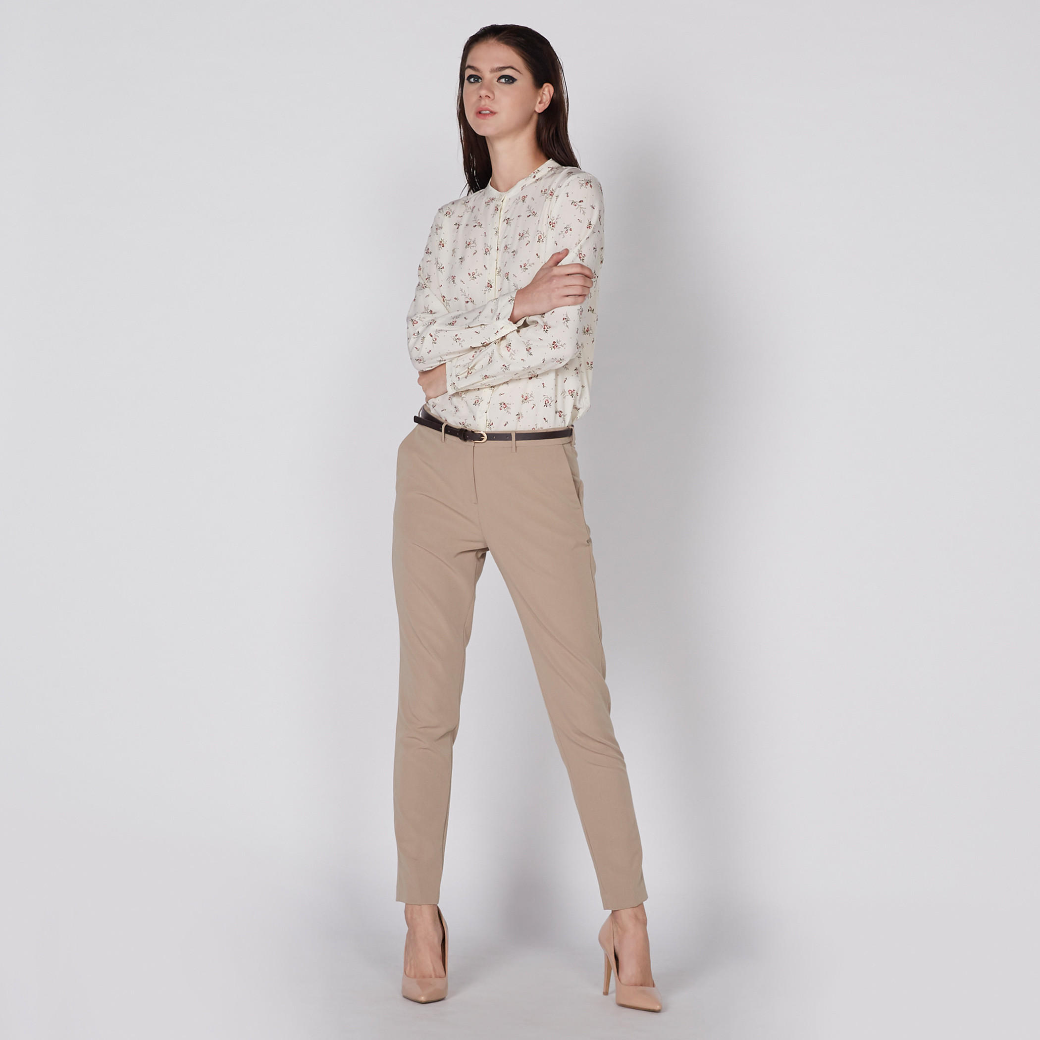 قميص بأكمام طويلة ووصلة أزرار مخفيّة مع طبعات-women-clothing-shirtsandblouses-shirts-image-3