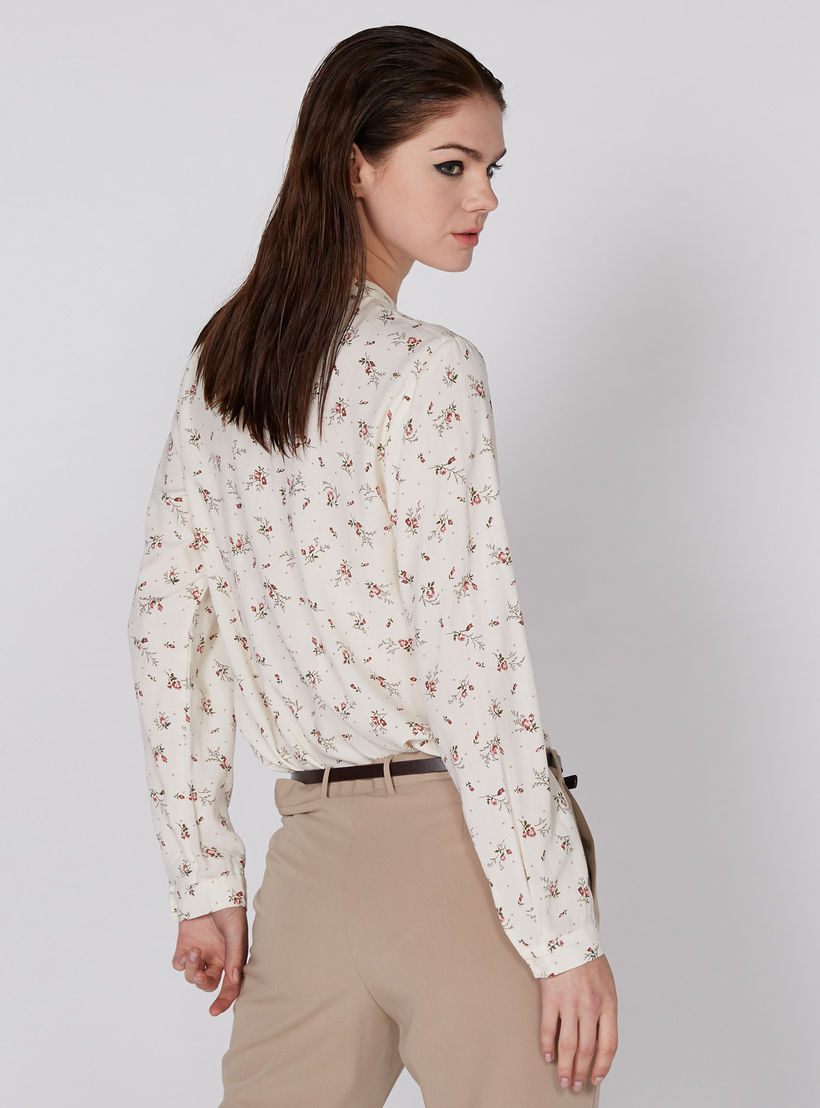قميص بأكمام طويلة ووصلة أزرار مخفيّة مع طبعات-women-clothing-shirtsandblouses-shirts-image-1