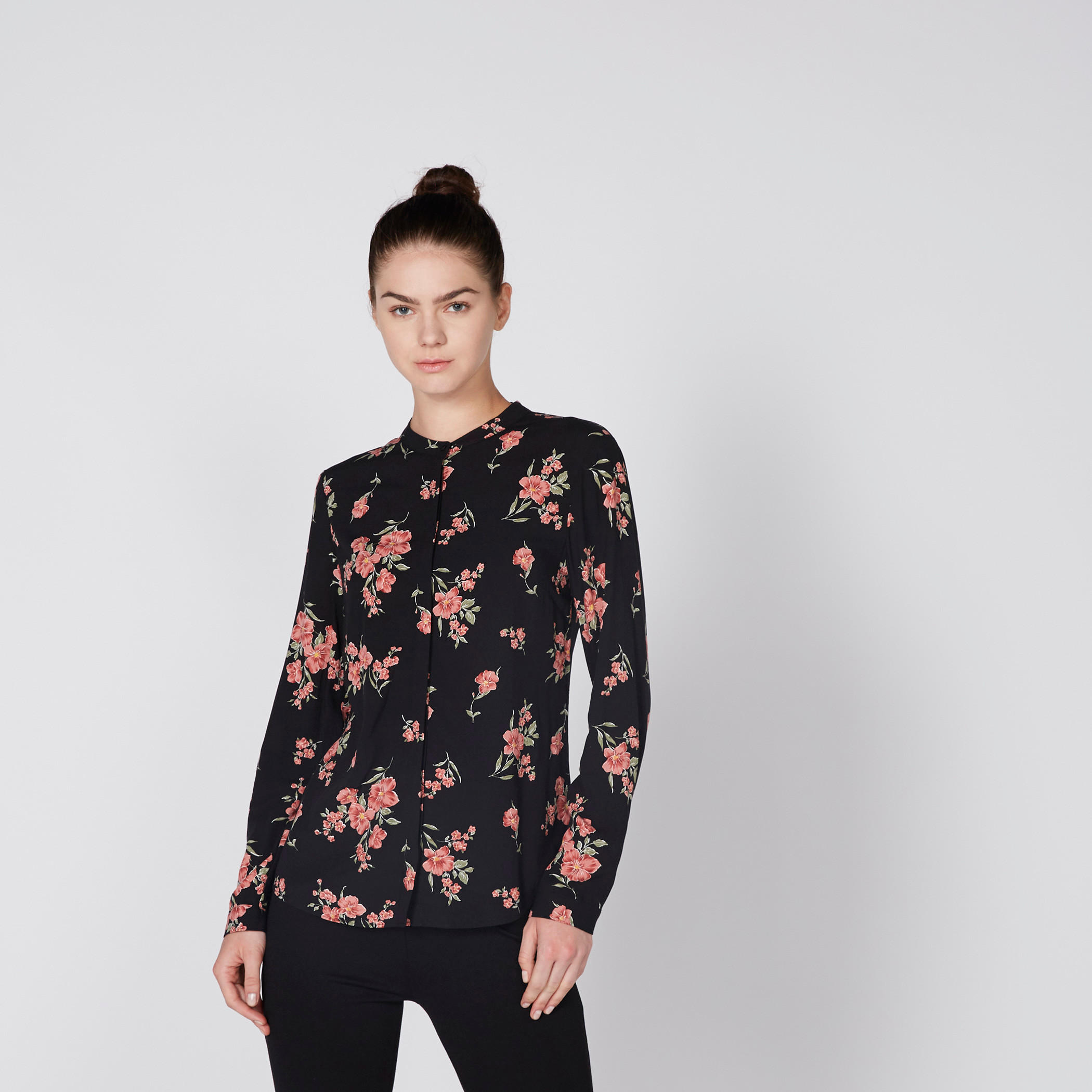 Printed Shirt with Long Sleeves and Concealed Placket-women-clothing-shirtsandblouses-shirts-image-1