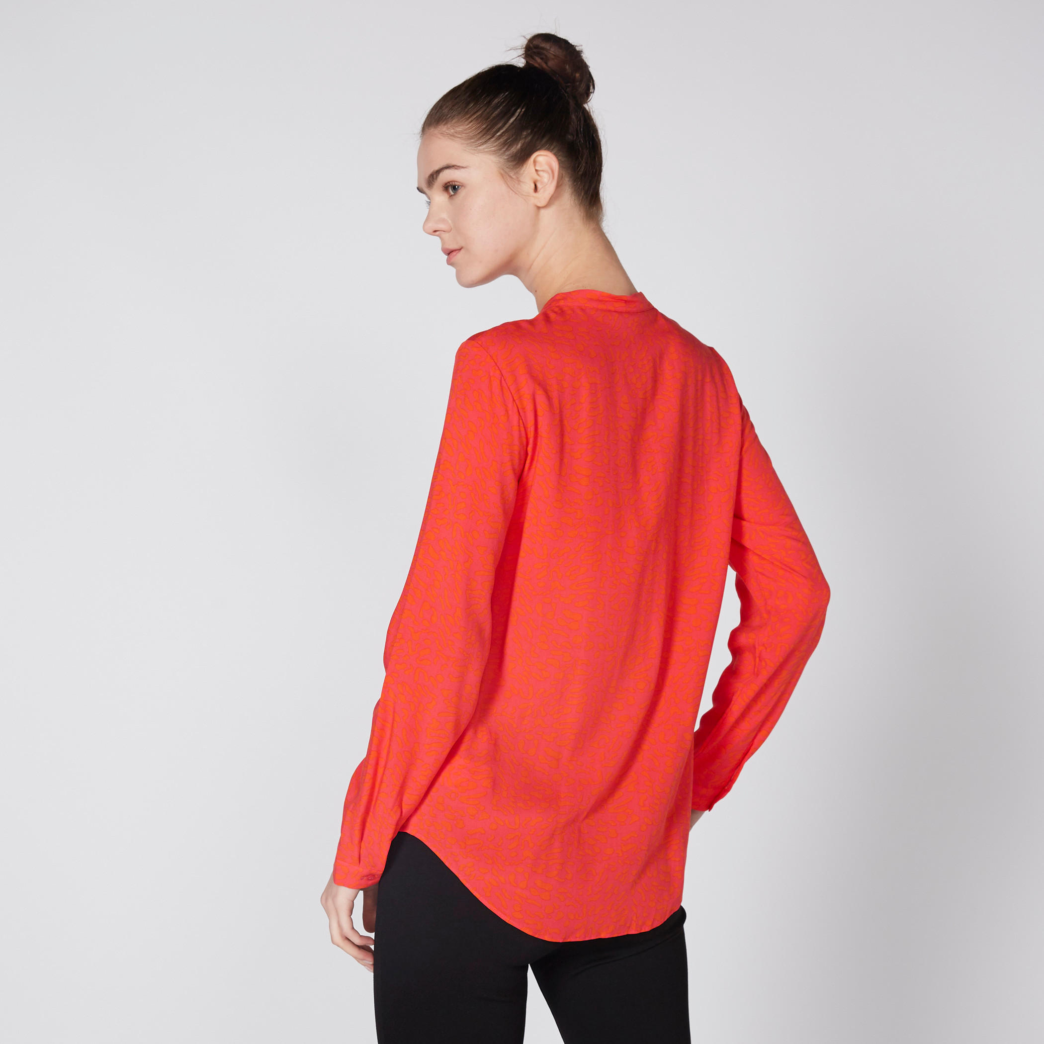 Printed Shirt with Long Sleeves and High Low Hem-women-clothing-shirtsandblouses-shirts-image-4