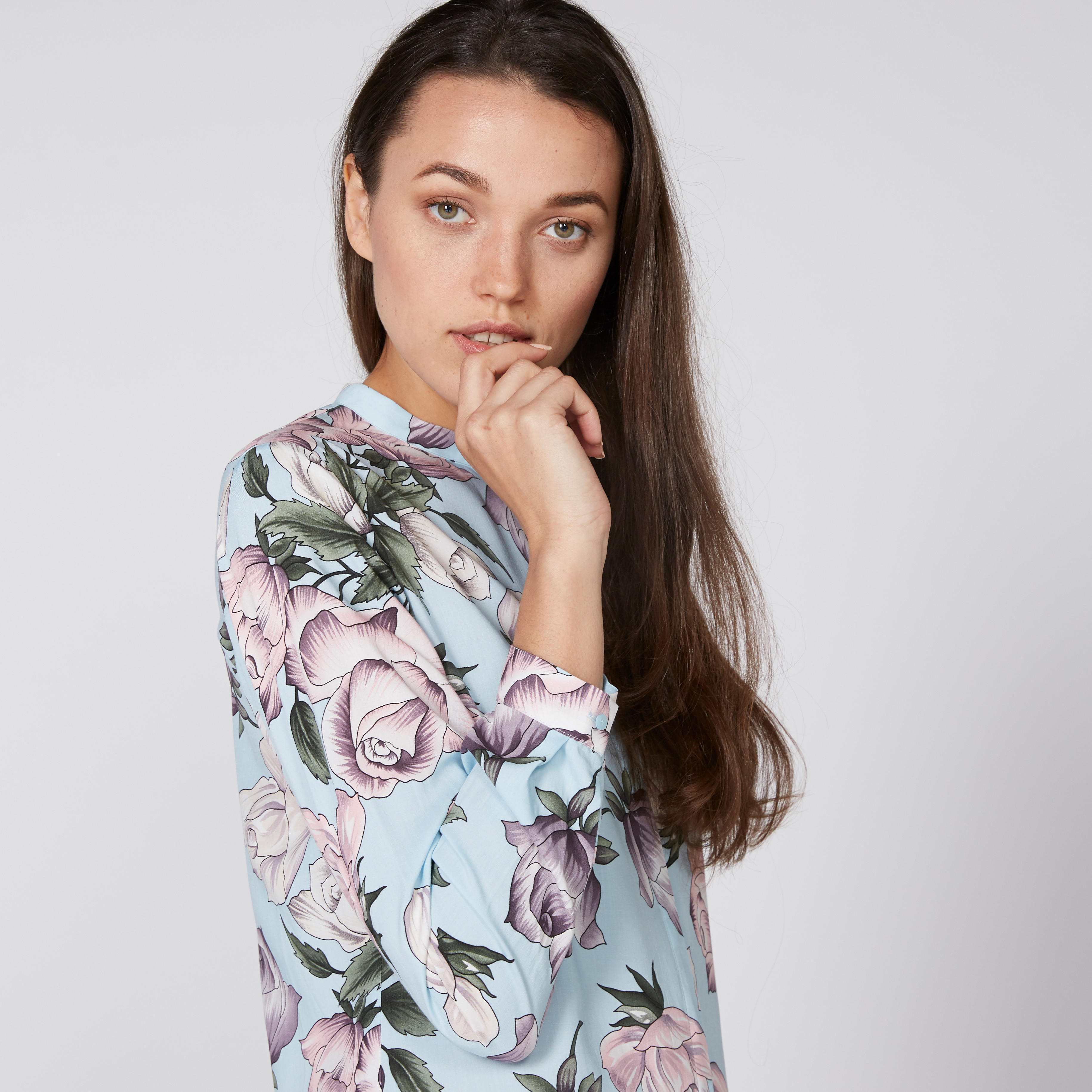 فستان قميص طويل بأكمام طويلة وفتحة وطبعات-women-clothing-dresses-image-3