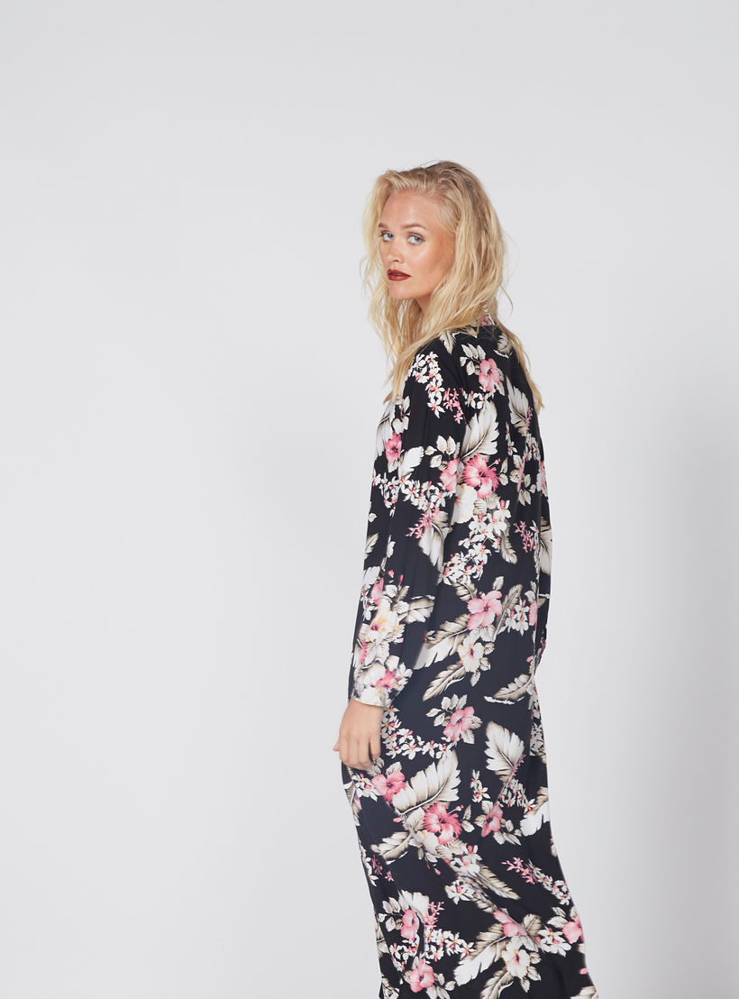 Printed Maxi Shirt Dress with Long Sleeves-women-clothing-dresses-image-3